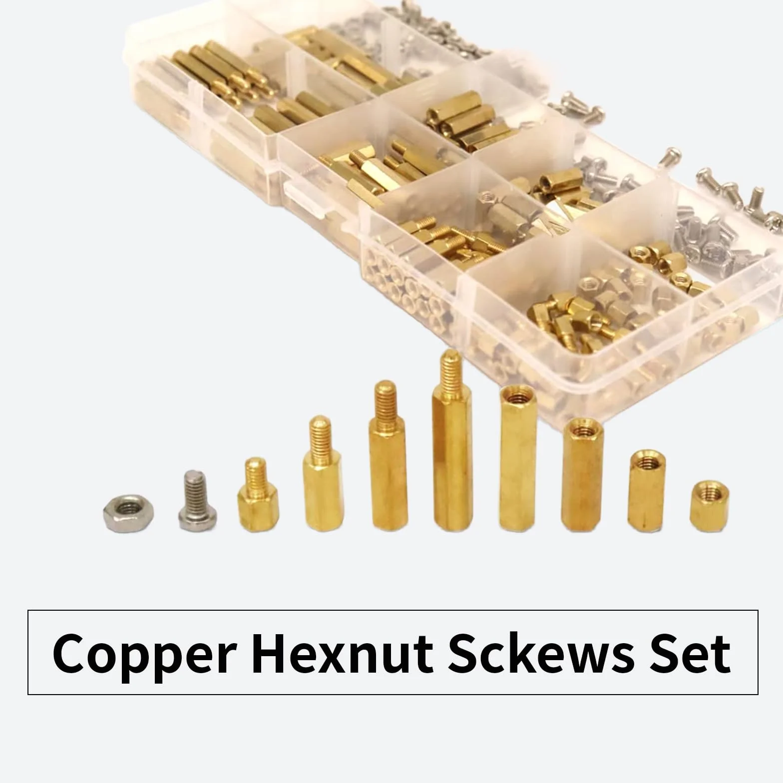 300 sztuk mosiężnych wsporników dystansowych do płyt głównych, śrub, nakrętek tulejowych M3 Pillar Spacer, asortyment do płyt głównych PCB, sześciokątna, męska i żeńska nakrętka śrubowa