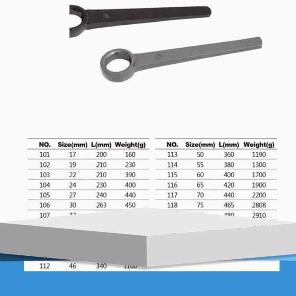 Sześciokątny klucz Torx, narzędzia stalowe klucz jednokońcowy 22-100 mm (kolor: 46 mm)