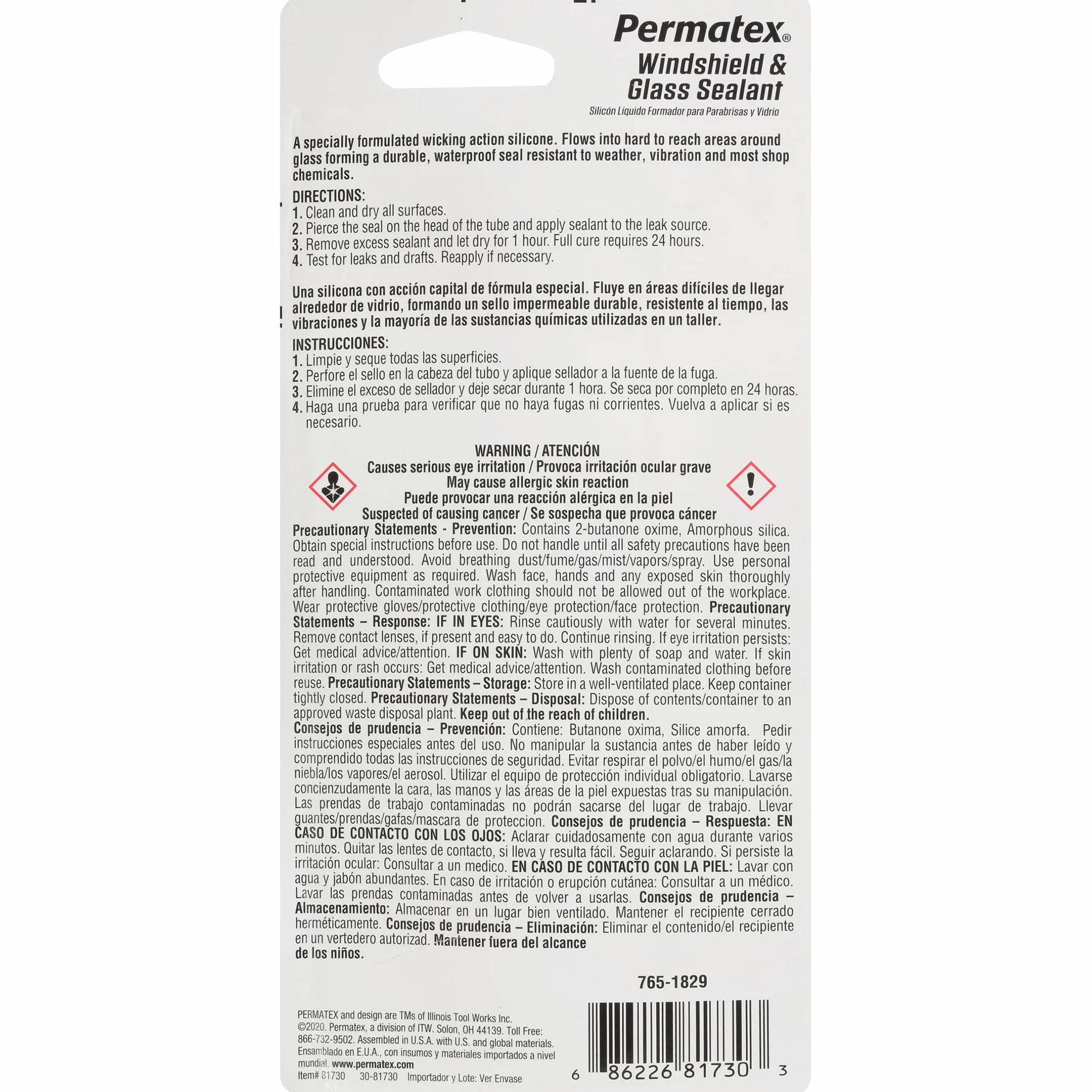 Permatex 81730 Płynna silikonowa uszczelka do szyb i szkła, pomaga uszczelnić wycieki w ukrytych i trudno dostępnych miejscach, tworzy wytrzymałą, wodoodporną, trwałą przezroczystą uszczelkę 1 x 42 g