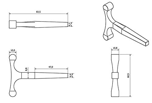 T Key kwadratowy napęd 83 mm klucz (solidny 1 sztuka, bez słabych spoin). T klucz do stosowania na większości zamków budżetowych drzwi skrzynie konne przyczepy autobusowe przyczepy autobusowe do łodzi, gaz loft panele dostępowe
