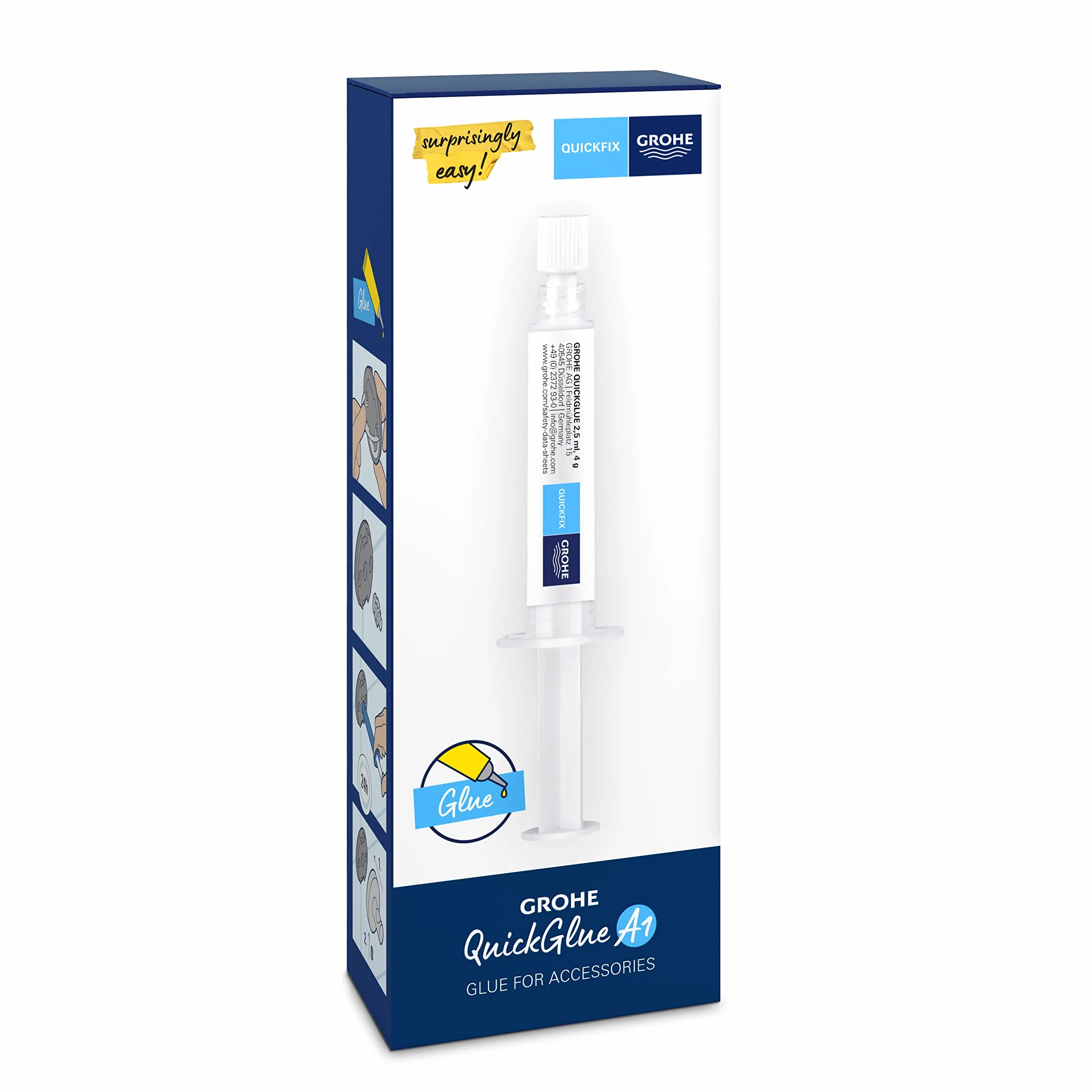 Grohe QuickFix klej QuickGlue A1, klej bez wiercenia, 1 punkt montażowy