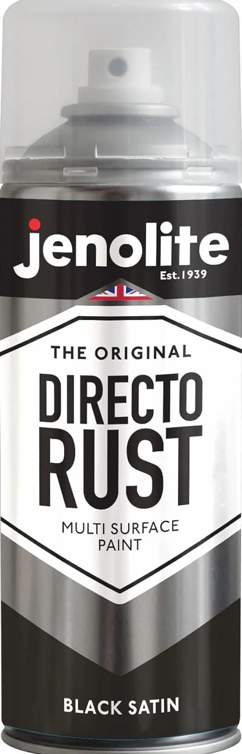 JENOLITE Directorust farba w sprayu satynowa czarna 2x400 ml RAL9005