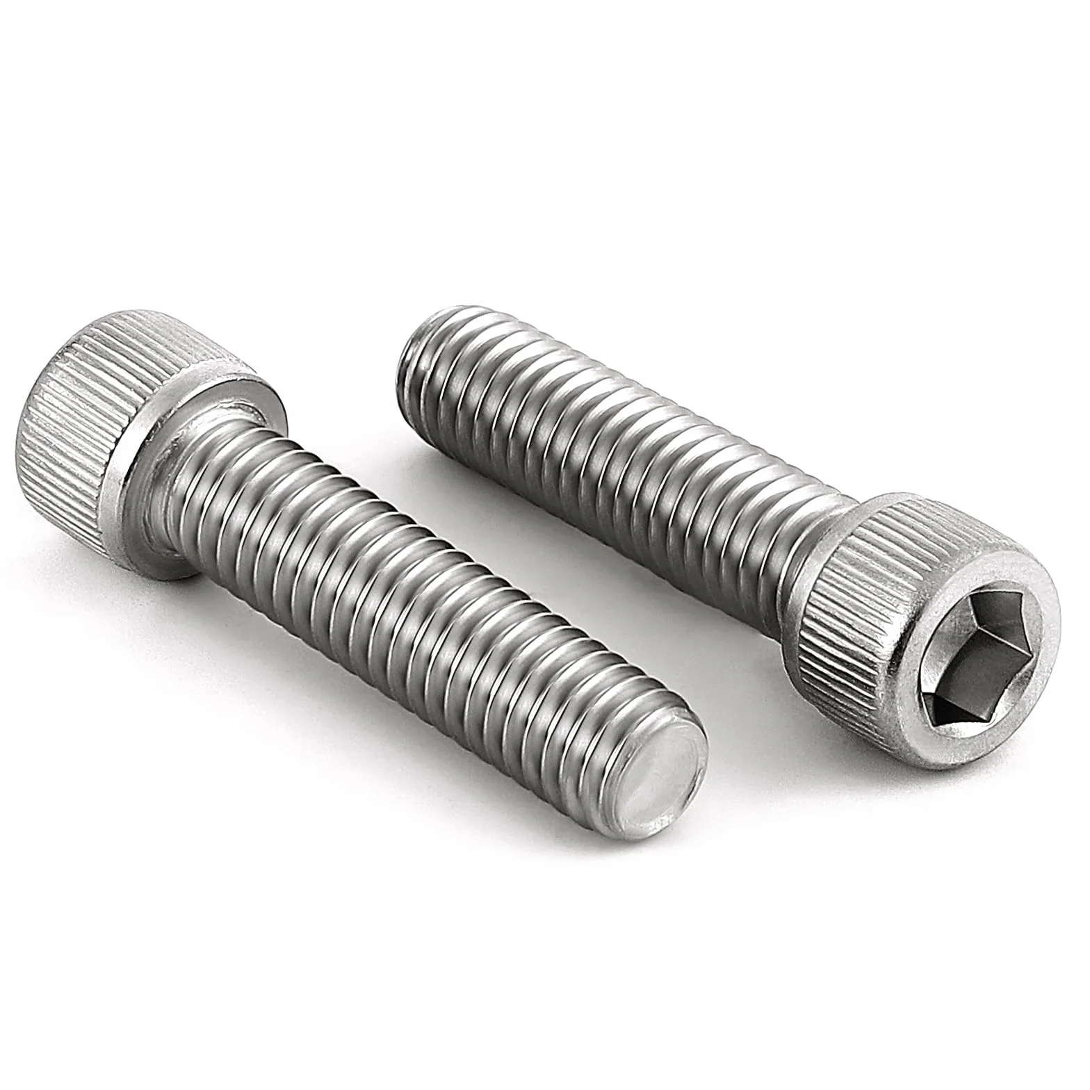 Śruby z łbem walcowym M8-1,25 x 90 mm, stal nierdzewna 304, pełny gwint, 10 szt