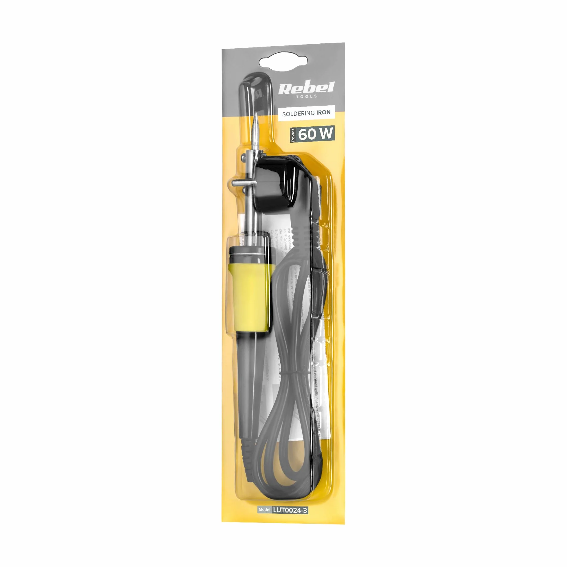 Mała lutownica ręczna KEMOT LUT0024-3 do lutowania/cynowania, CE, 60 W, 220-240 V, czarna