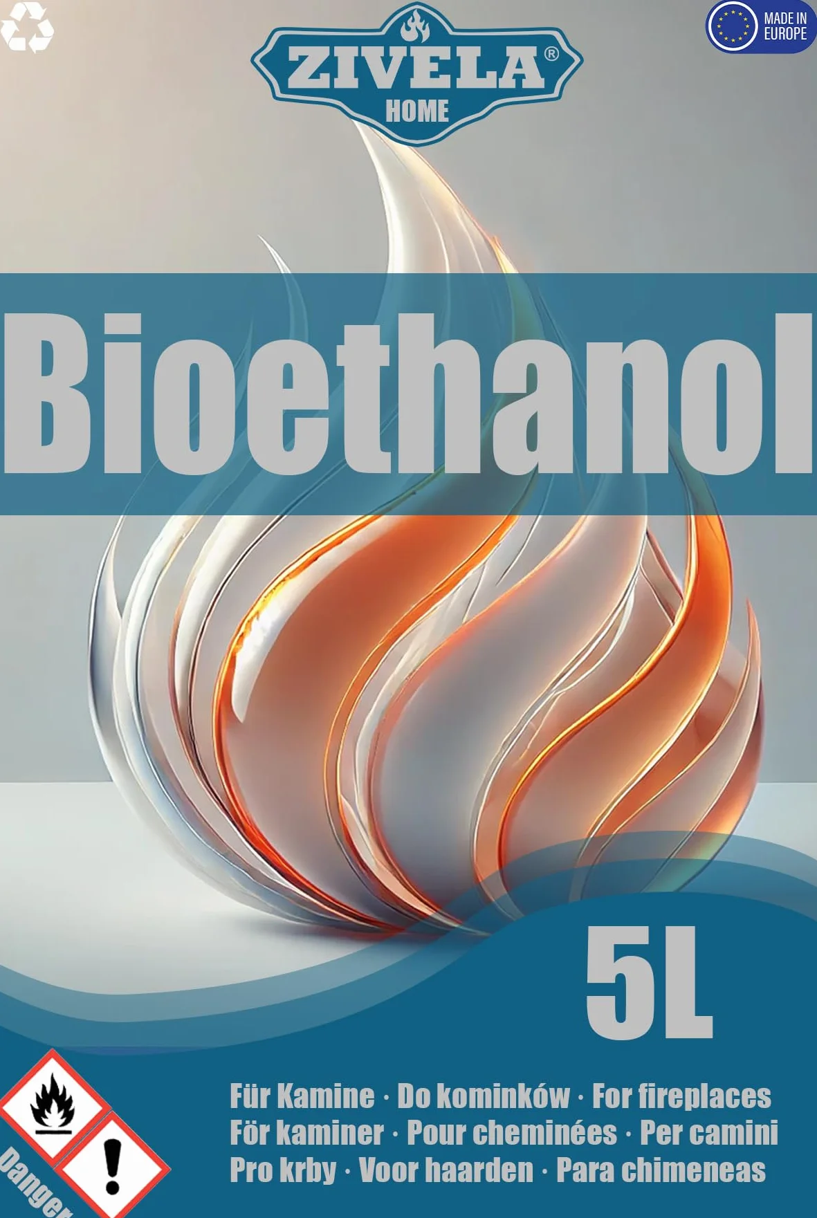 Bioetanol 96,6% 5 l bezzapachowy do kominka
