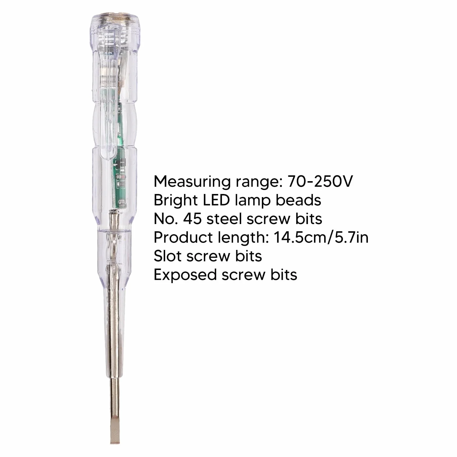 Jadeshay 70-250 V tester napięcia, długopis testowy, wykrywanie włączania/wyłączania, neutralna identyfikacja przewodu pod napięciem, powłoka ABS, tester napięcia elektrycznego