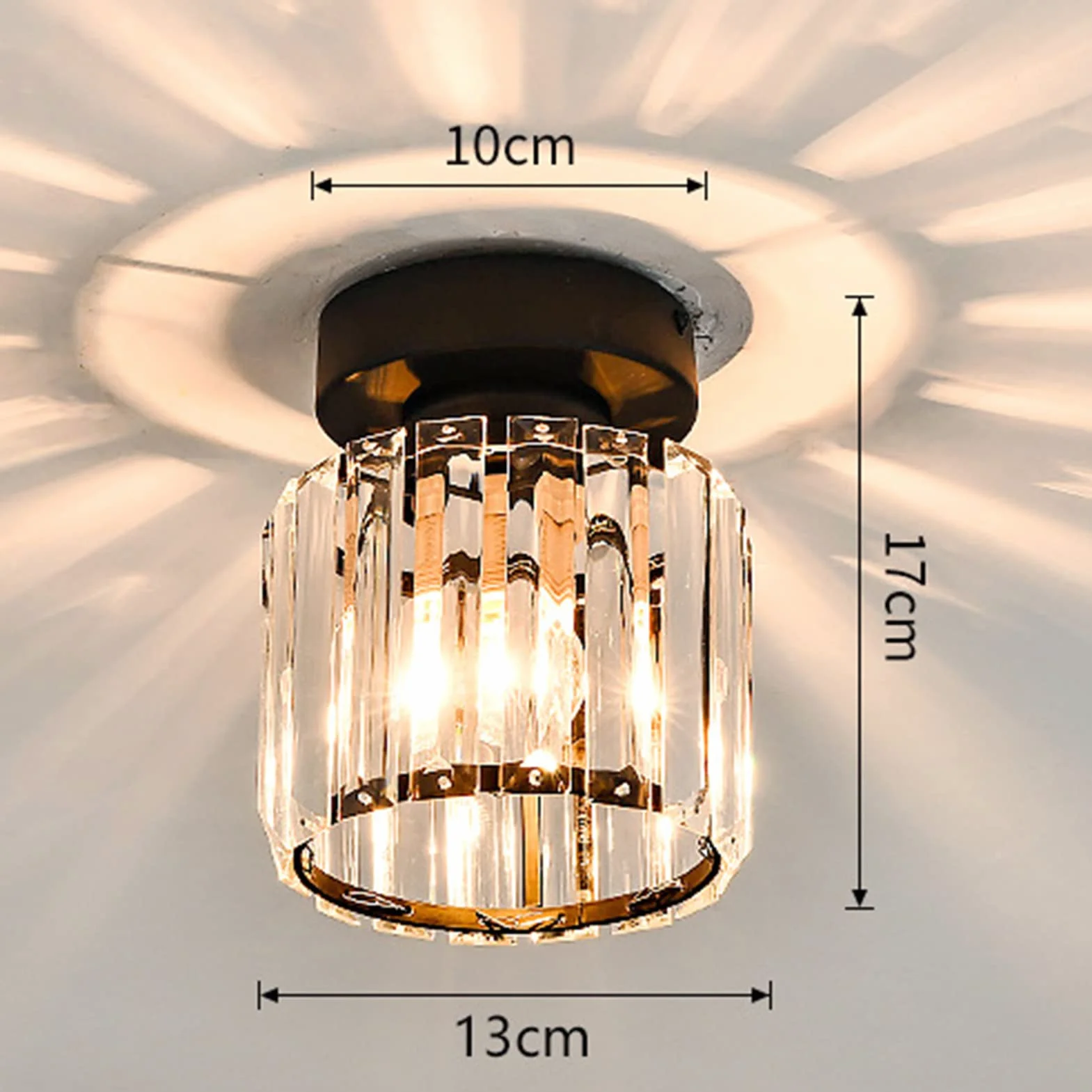 Klosz Lampy Sufitowej, E27 Fine Lighting Osłona Lampy Żyrandole Klosz do Baru Jadalnia Korytarz Salon (AUNMASah4w1mxric-11)