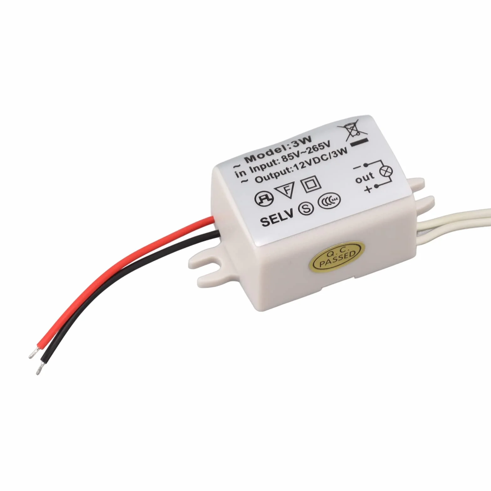 Fdit Led Drive Power Adapter lampy 12 V zasilacz Power Driver światła DC 12 V napięcie stałe adapter 3 W kompaktowy z merchandiserami