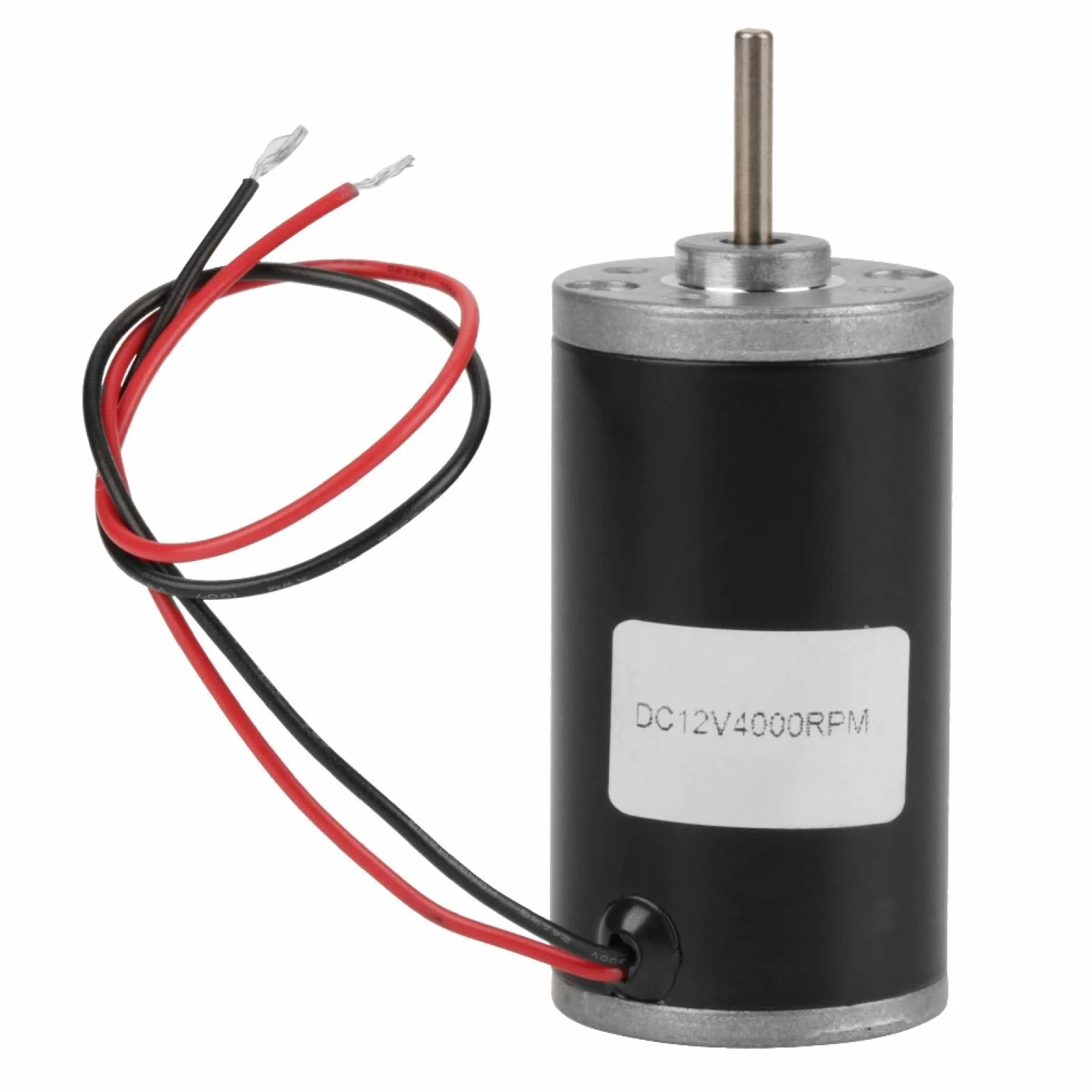 Silnik prądu stałego z magnesami trwałymi, 6 V/12 V/24 V, 21 W, wysoka prędkość CW/CCW, silnik szczotki węglowej DC, do generatora DIY (12 V 4000 obr./min)