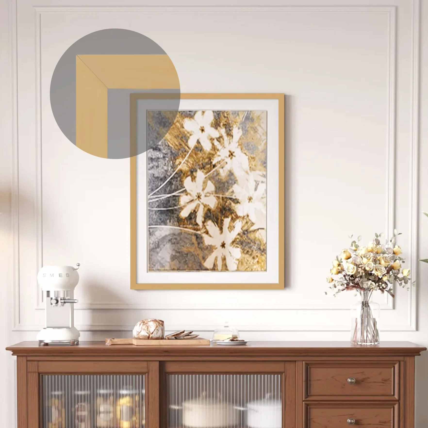 Listwa wykończeniowa szczotkowane złoto 5 m x 0,66 cm odklej i przyklej