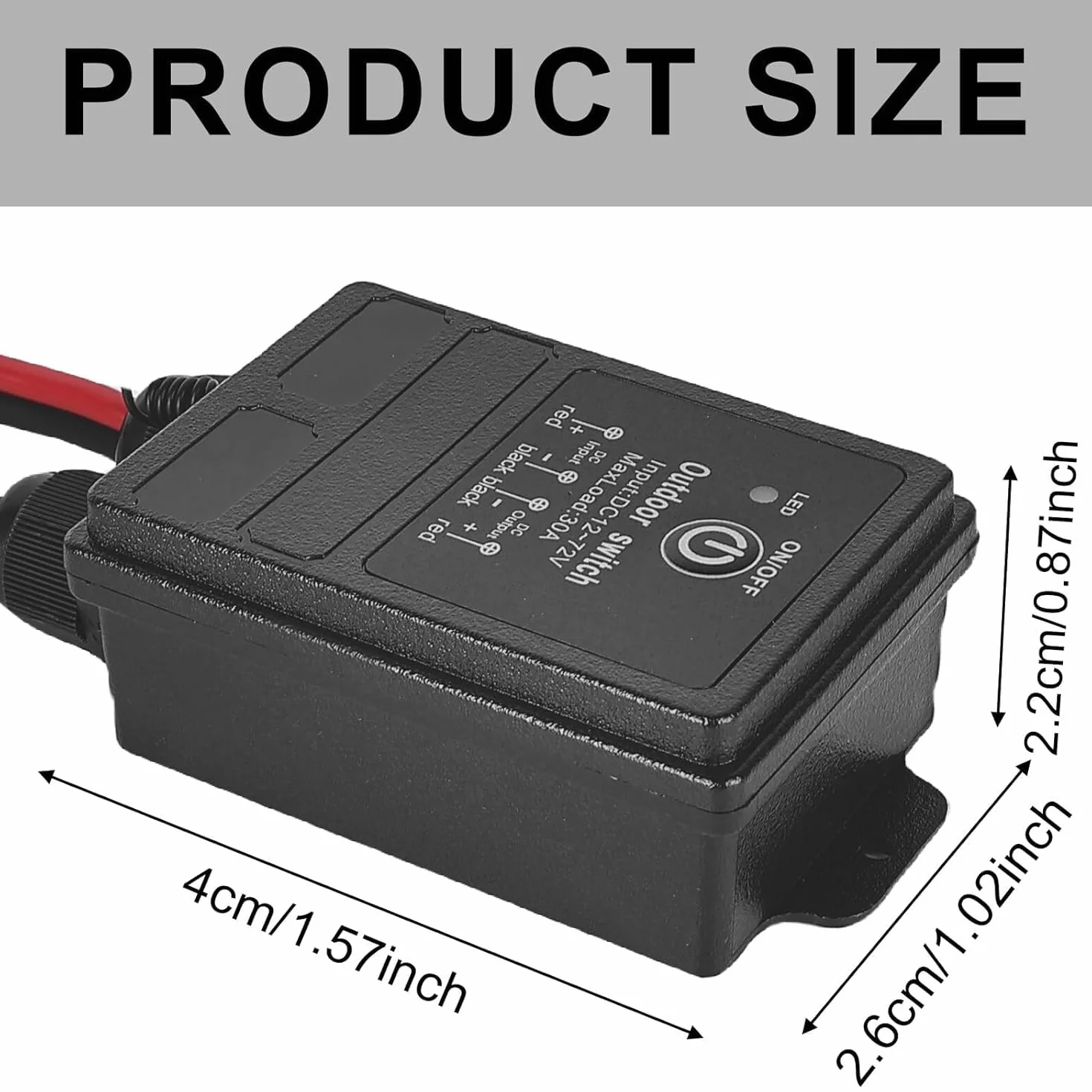 GBKDQQ Przełącznik zdalnego sterowania, 12 V, DC 12 V ~ 72 V 30 A, przekaźnik, zdalny przełącznik, 100 ~ 3000 m, z pilotem zdalnego sterowania, do bram garażowych, motocykli, alarmu antykradzieżowego
