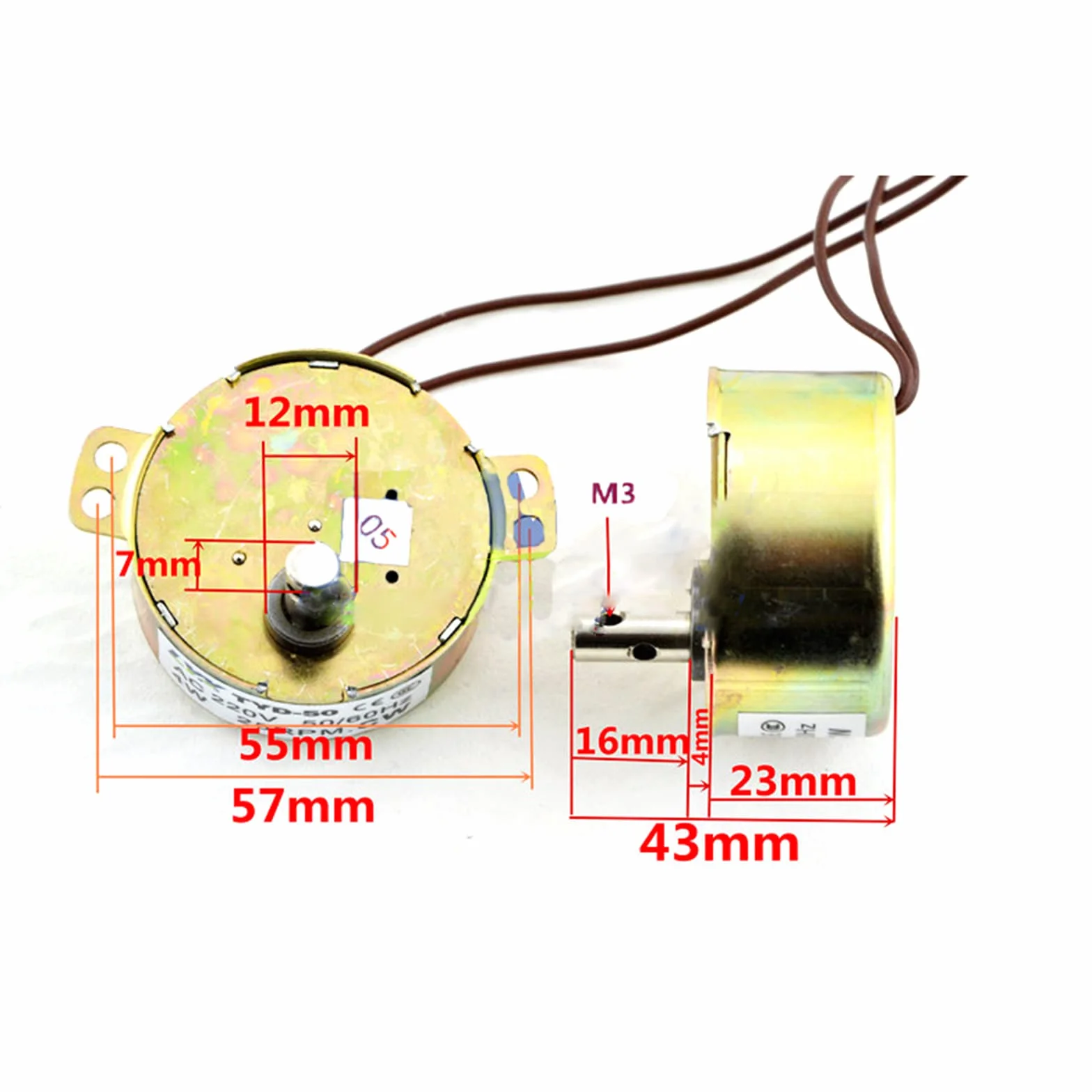 Silnik synchroniczny TYD50 AC 220V-240V 50RPM 4W 50/60Hz do Rotate Light Box