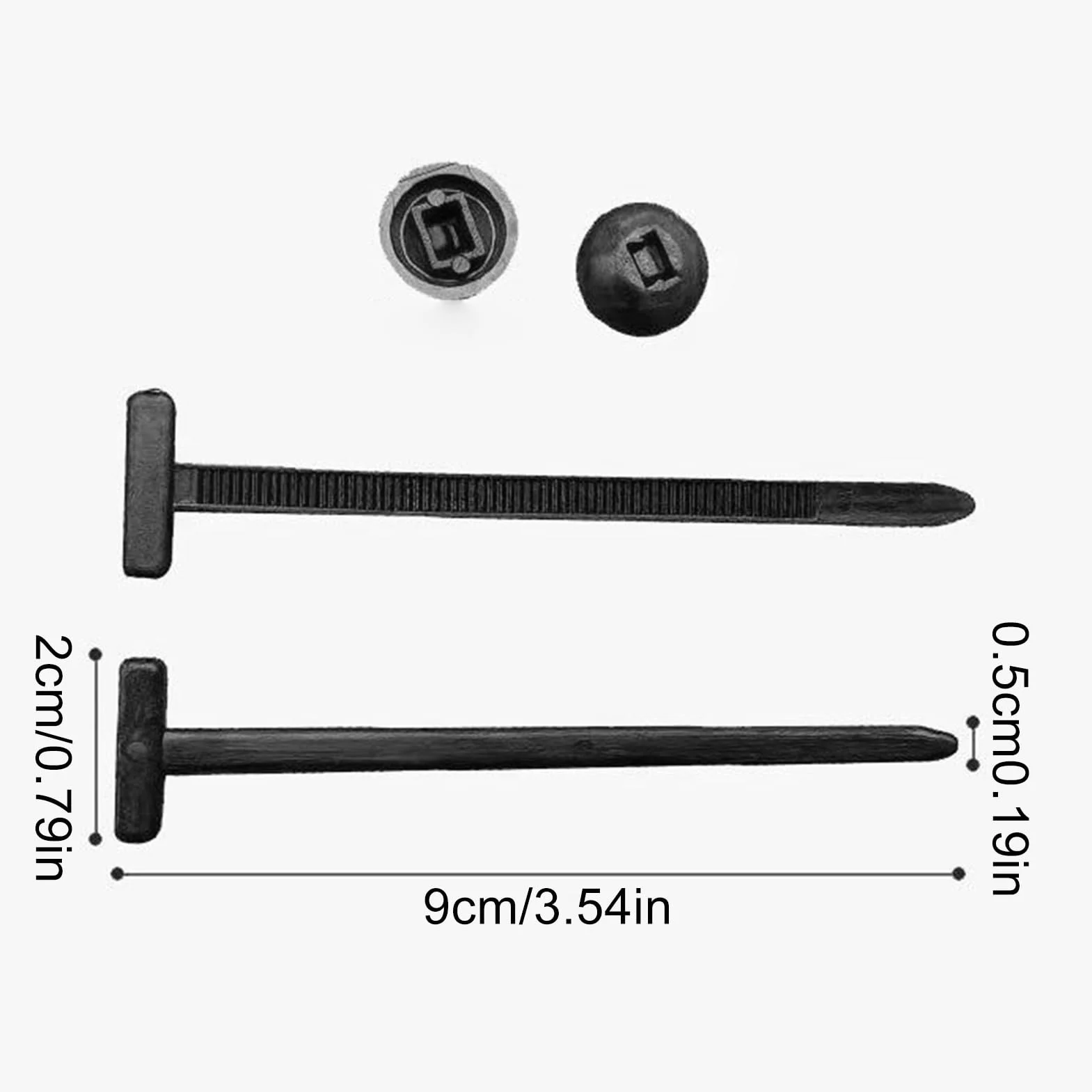 100 Pcs Nylon Zip Ties Heavy-Duty Cable Clips Self-Locking for Auto Machine Home Repair 3.54x0.79x0.2in