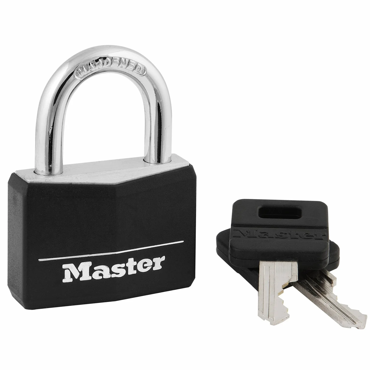 Master Lock Zamek aluminiowy z kluczem, blokada kluczowa, zamek kluczowy do sejfu na siłownię, 1 opakowanie, 141D