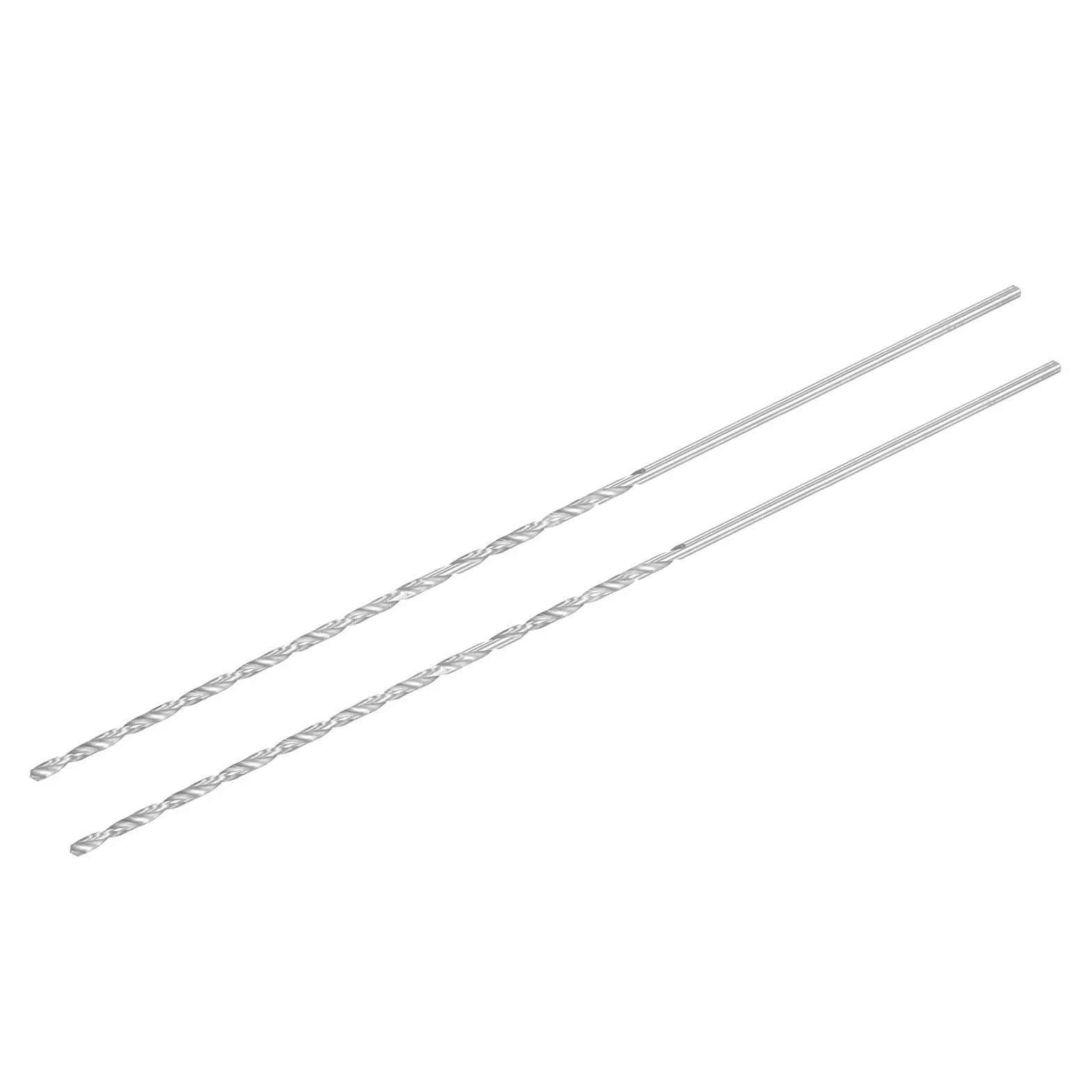sourcing map 2 szt. HSS (stal szybkotnąca) bardzo długie wiertło Twist 3 mm średnica wiercenia 300 mm długość