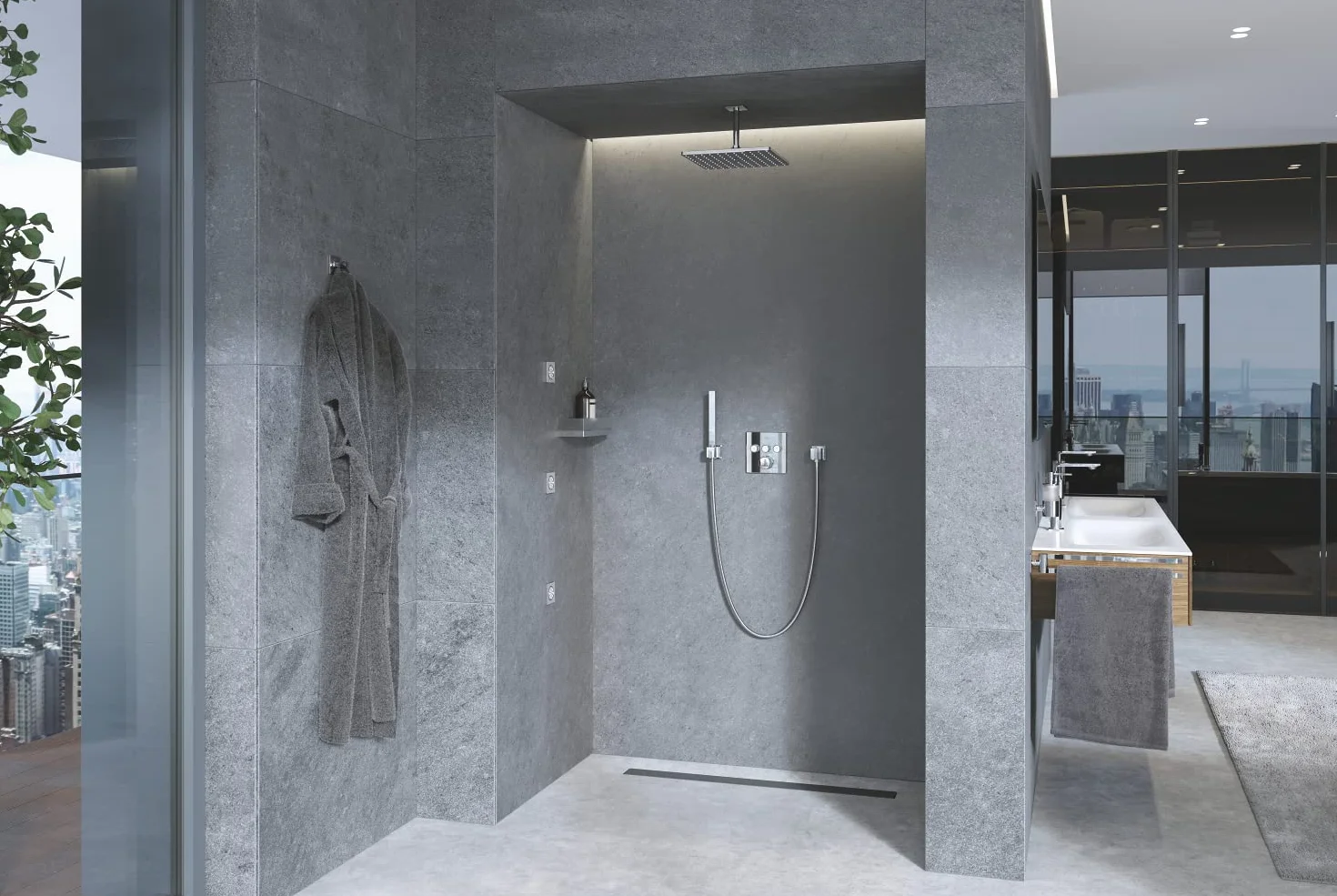 GROHE Prysznice i systemy prysznicowe Euphoria Cube (uchwyt główki prysznicowej, nieregulowany) chrom, 27693000