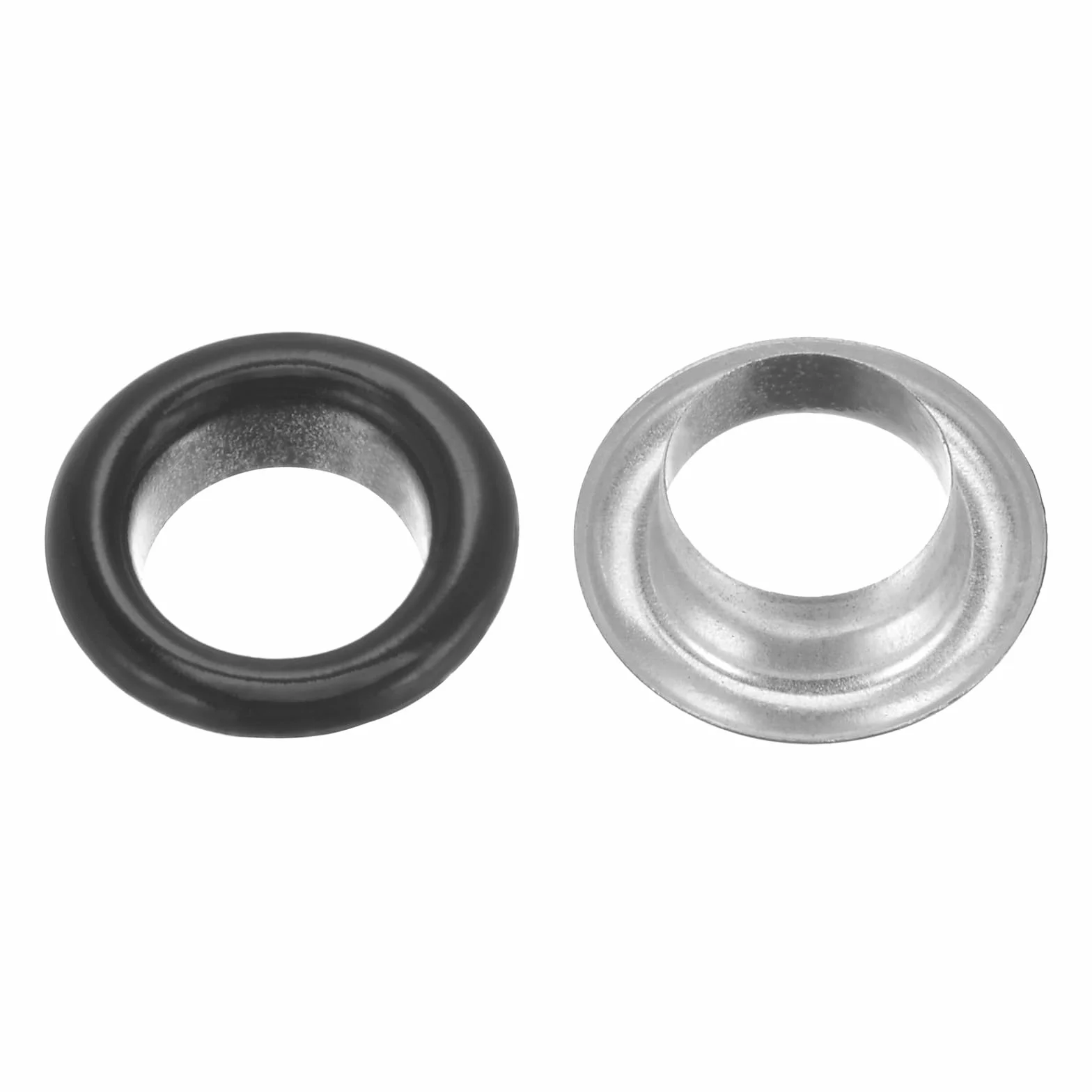 QUARKZMAN 100 sztuk oczek o średnicy wewnętrznej 10 mm, metalowe oczka z podkładkami do butów, skóry, pereł, płótna, etykiet, matowej czerni