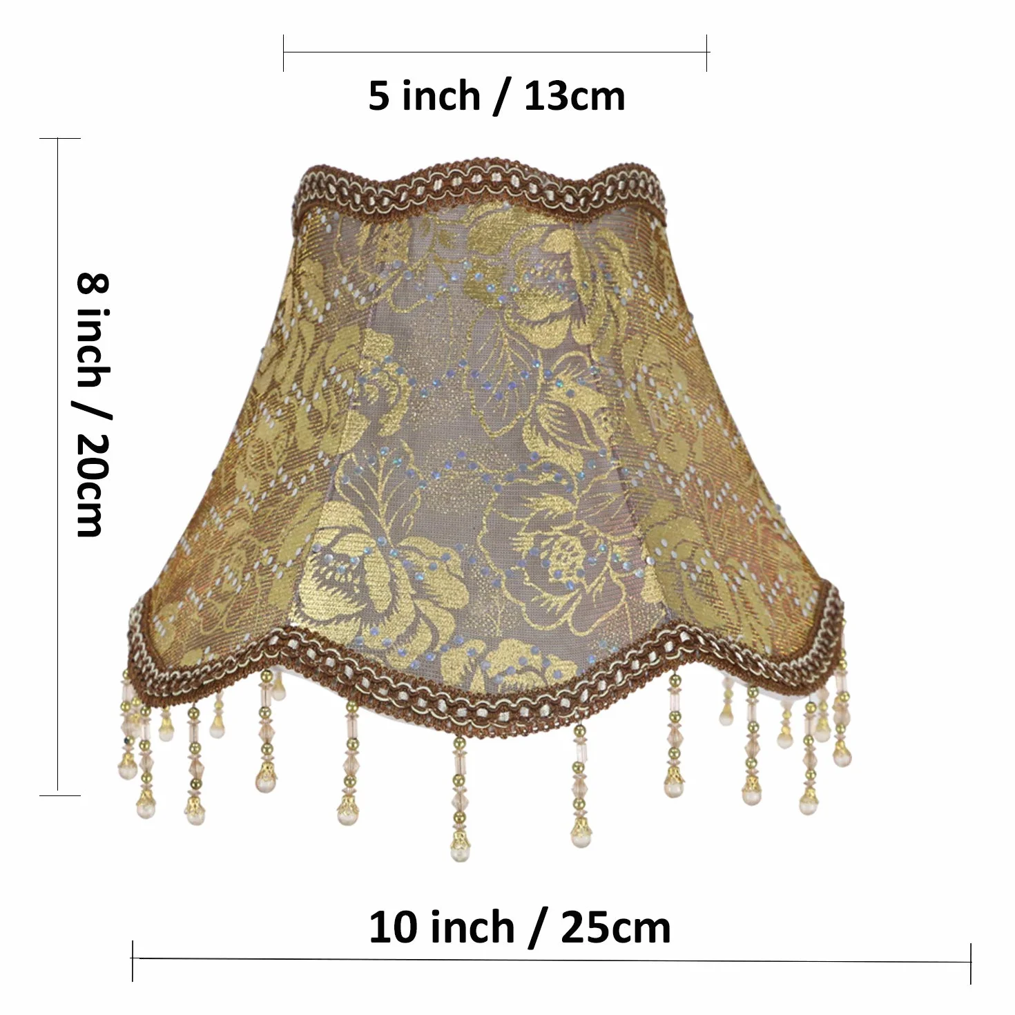 Retro Palace Klosz do Lampy Wiszącej Ręcznie Robione E14/E27 13x25x20cm Brązowy