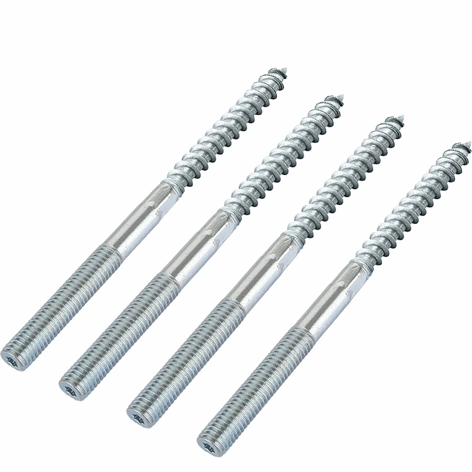10 sztuk śrub trzpieniowych M10, M10 x 200 mm, ze stali węglowej, wkręty z podwójnymi łbami Torx, wkręty do drewna, podwójne śruby gwintowane do mocowania obejm rurowych i montażu mebli, 10 sztuk