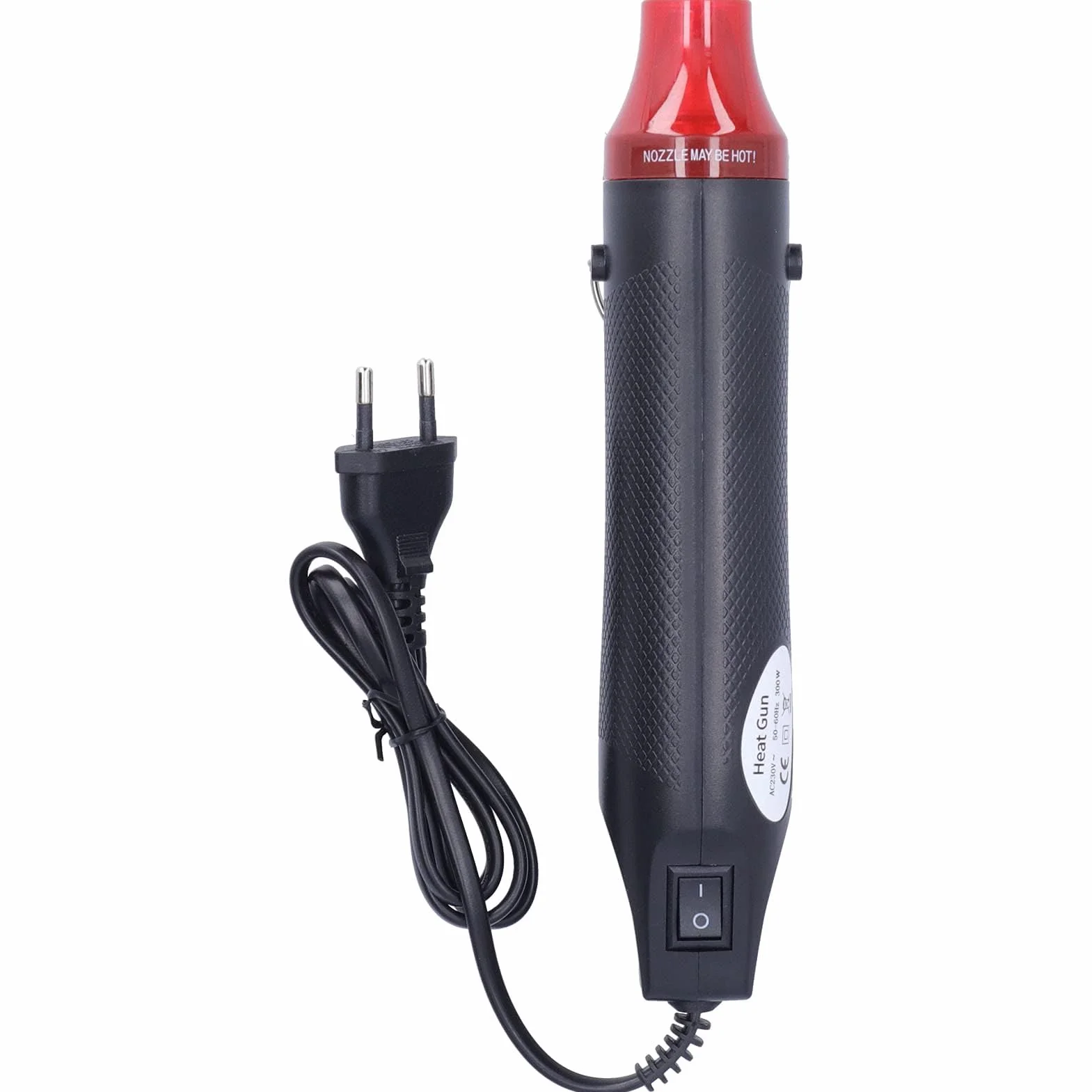Mini Opalarka 300W ABS Shell 200 ℃ Ręczny Gorący Wiatrówka dla Majsterkowiczów do Ogrzewania Folii Termokurczliwej Tłoczona Pieczątka Proszkowa(European standard 230V)