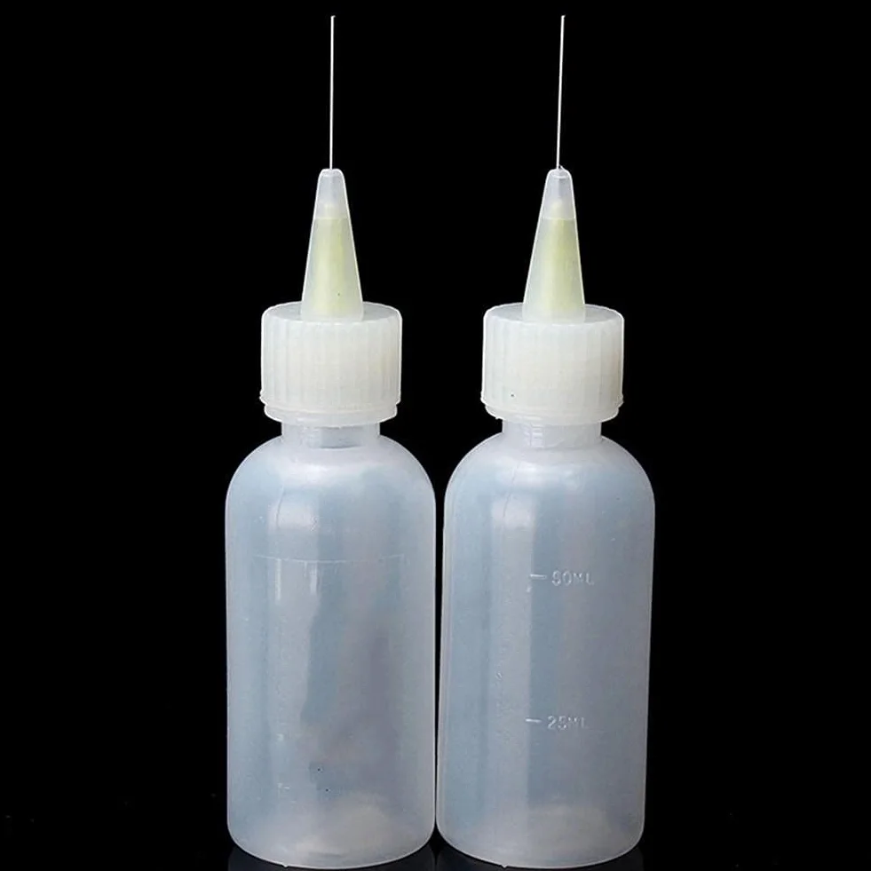 2 szt. 100 ml końcówka igła butelka lutowanie czyszczenie płynny strumień alkoholowy dozownik oleju z tworzywa sztucznego aplikator do butelek DIY narzędzia naprawcze