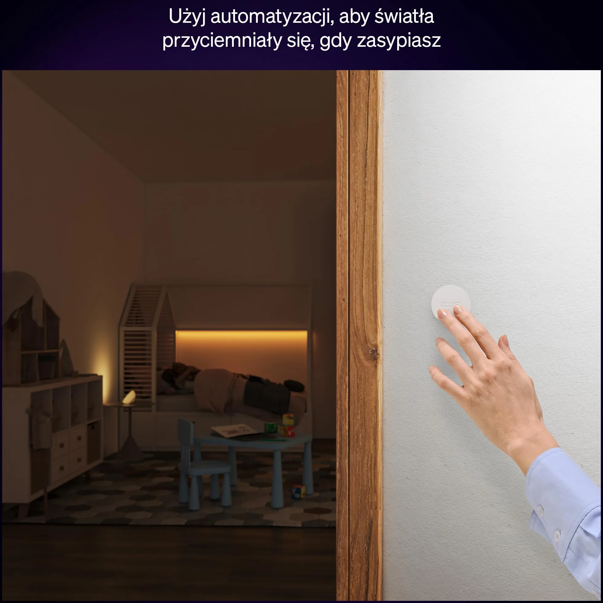 Philips Hue Inteligentny Przycisk Akcesorium inteligentnego oświetlenia. Bezprzewodowe sterowanie oświetleniem domowym, salon, sypialnia, nowa generacja