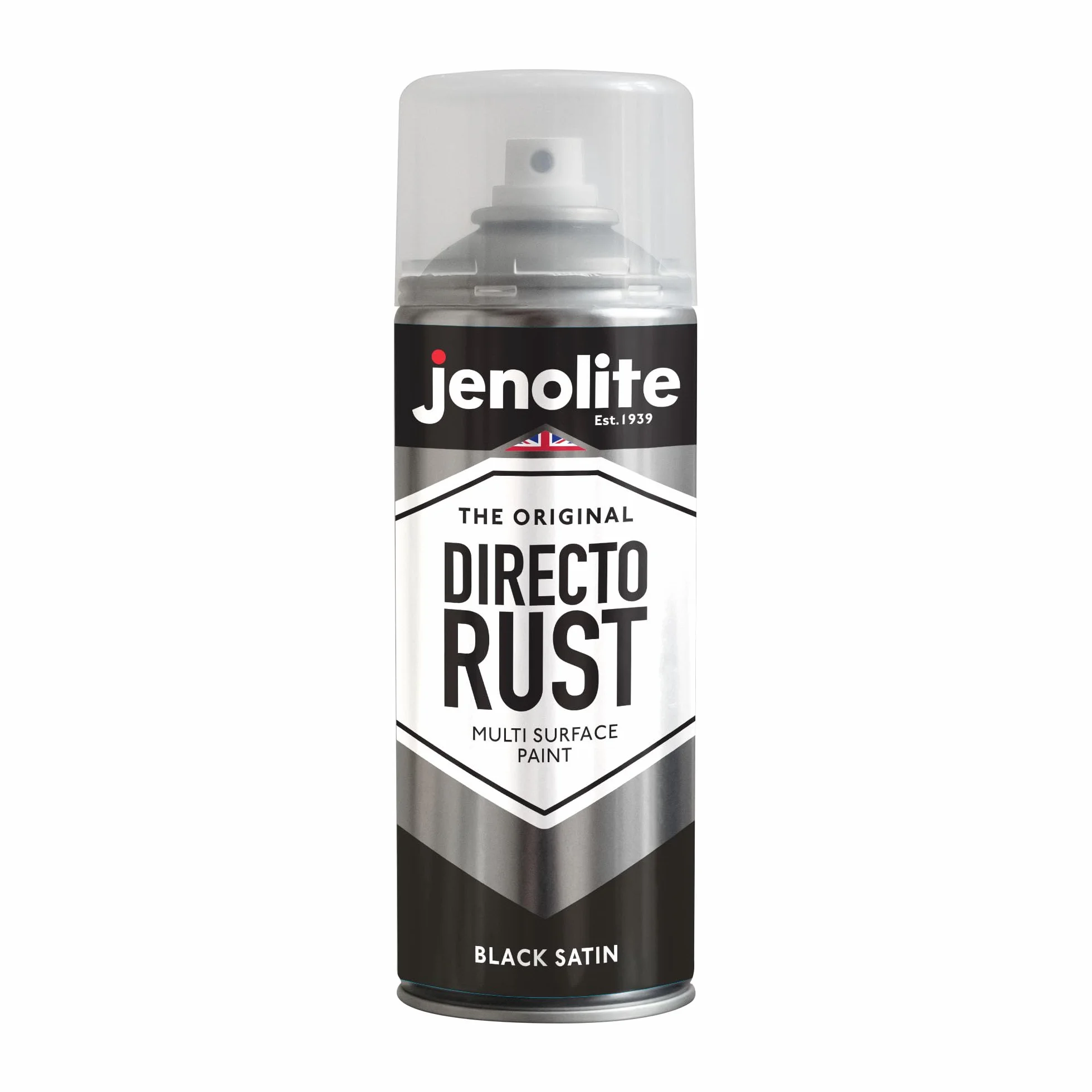 JENOLITE Directorust farba w sprayu satynowa czarna 2x400 ml RAL9005