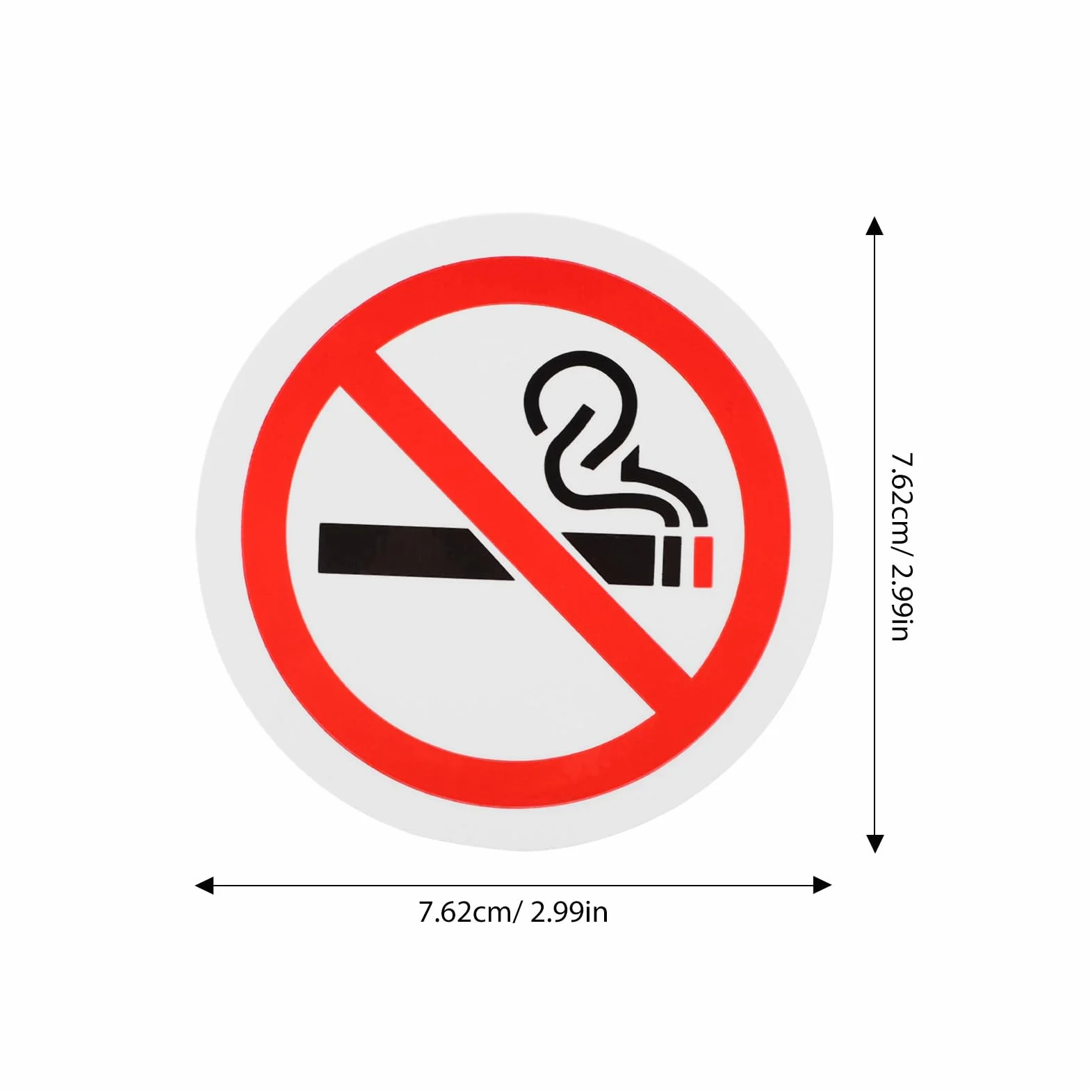 20 Sztuk Naklejki Zakaz Palenia Ścienny No Smoking Sign Czerwone Łatwe Do Naklejenia Silne Przyleganie Do Wnętrz Publicznych Miejsc