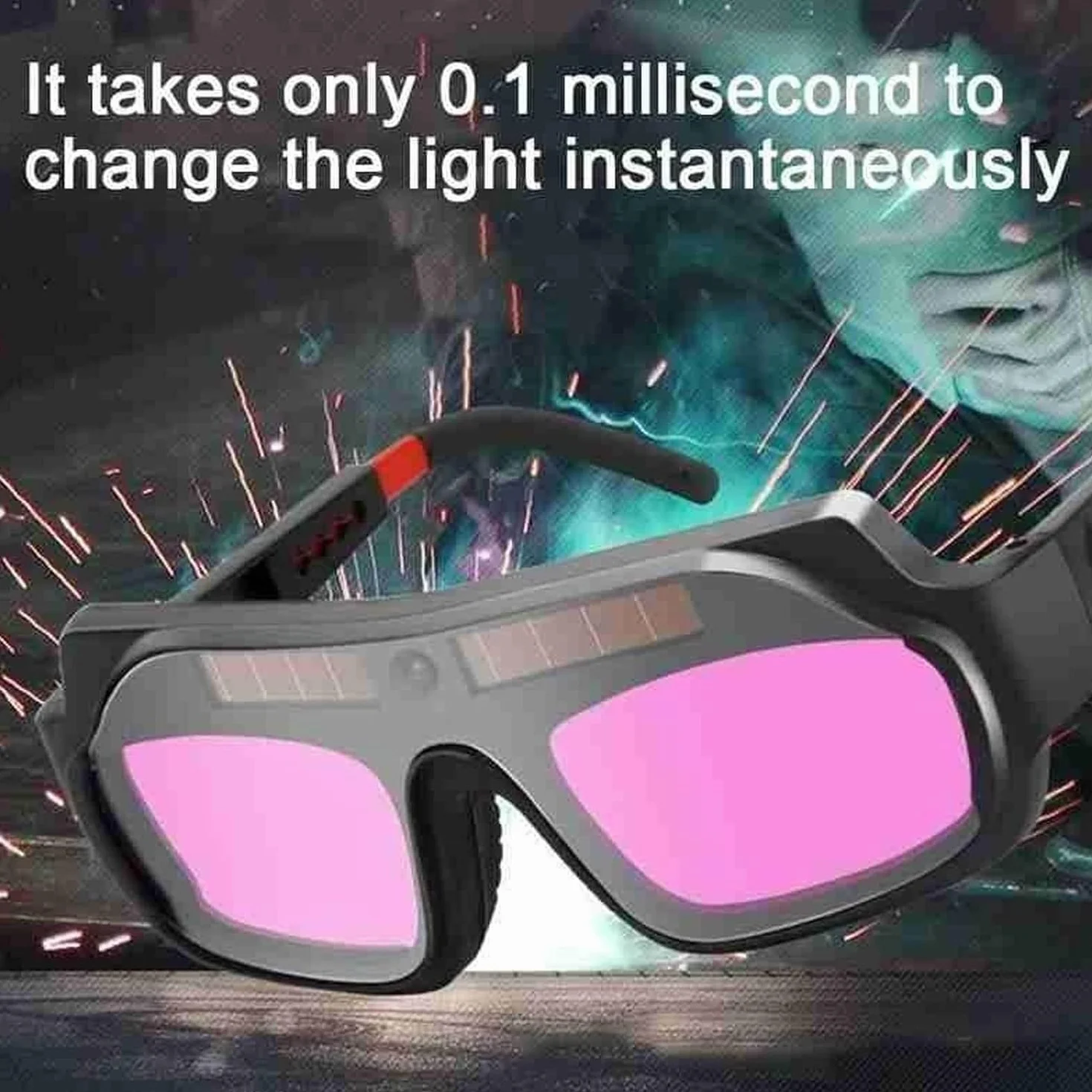 Samościemniające się gogle spawalnicze Solar Eye Protective Block Slag PC Okulary do spawacza Filtr lutowniczy Szkodliwe światło