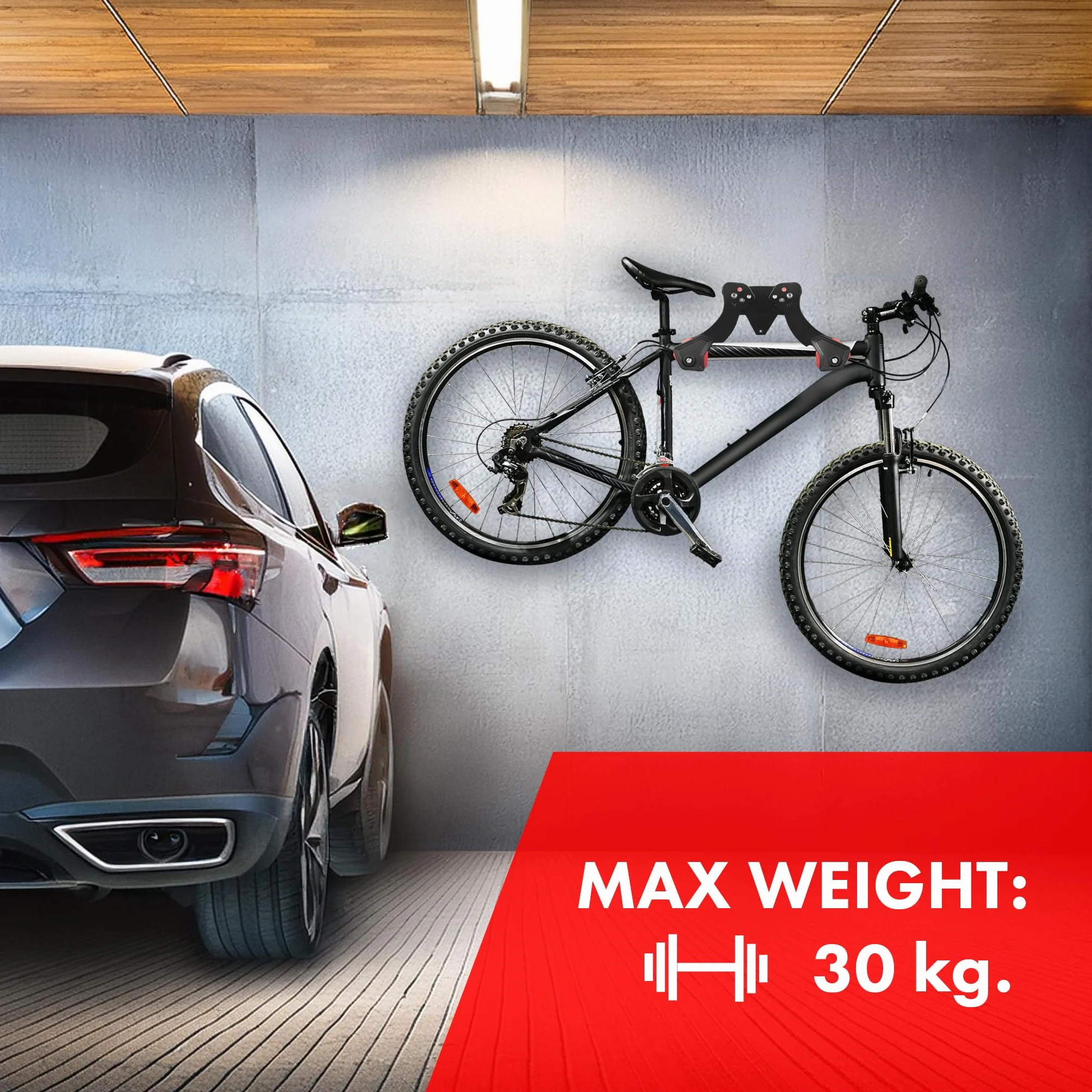 Maclean Stalowy uchwyt ścienny do roweru maksymalne obciążenie 30 kg MC-449