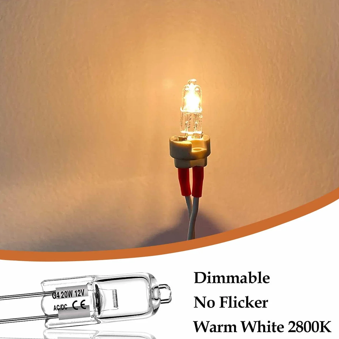 Lampa halogenowa g4 (10 sztuk) 12 V, 20 W, 2800 K, ciepła biel, możliwość ściemniania, zastępuje kryształowe żyrandole, znaki, oświetlenie kuchenne itp.