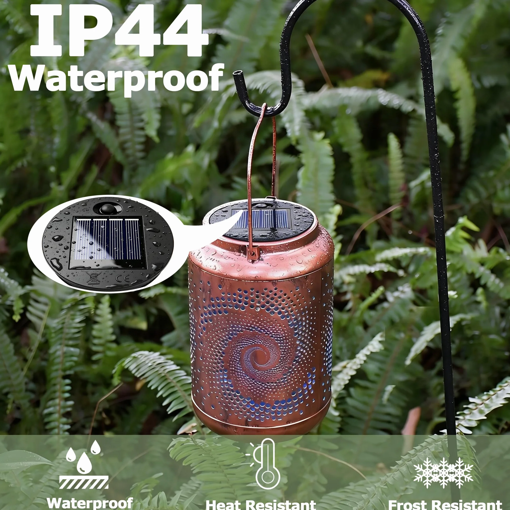 Wymienna górna część lampy solarnej 7 cm do lampionów zewnętrznych, mały rozmiar, 1,2 V 600 mAh, wodoszczelne ciepłe światło IP44, 7 cm LED wymienna górna jednostka do zewnętrznej lampy ogrodowej, 2