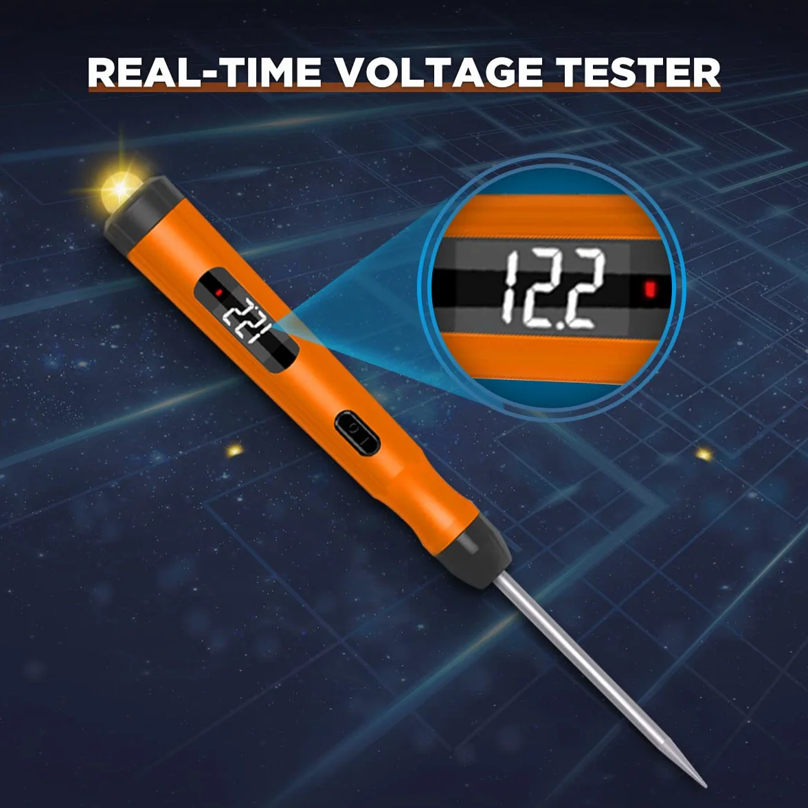 KAISAL Tester obwodów elektrycznych z woltomierzem cyfrowym 5-30 V wielofunkcyjny