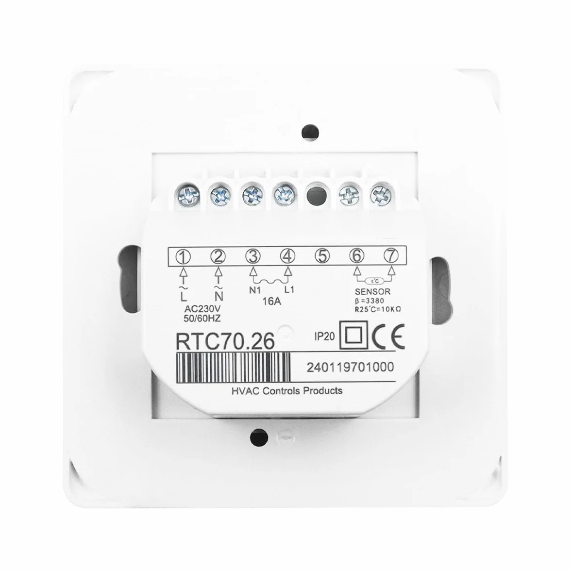 DollaTek Domowe termostaty nieprogramowalne ogrzewanie elektryczne termostat r?czny sprz?t pod?ogowy czujnik pod?ogowy 230V-240V AC 16A 4-przewodowy