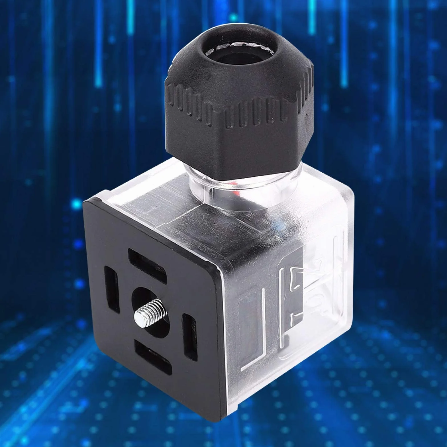 Wtyczka zaworu, 5 szt. Uniwersalna wtyczka cewki elektromagnesu hydraulicznego zaworu elektromagnetycznego, wtyczka akcesoria do zaworów elektromagnetycznych Złącze elektryczne(24V)