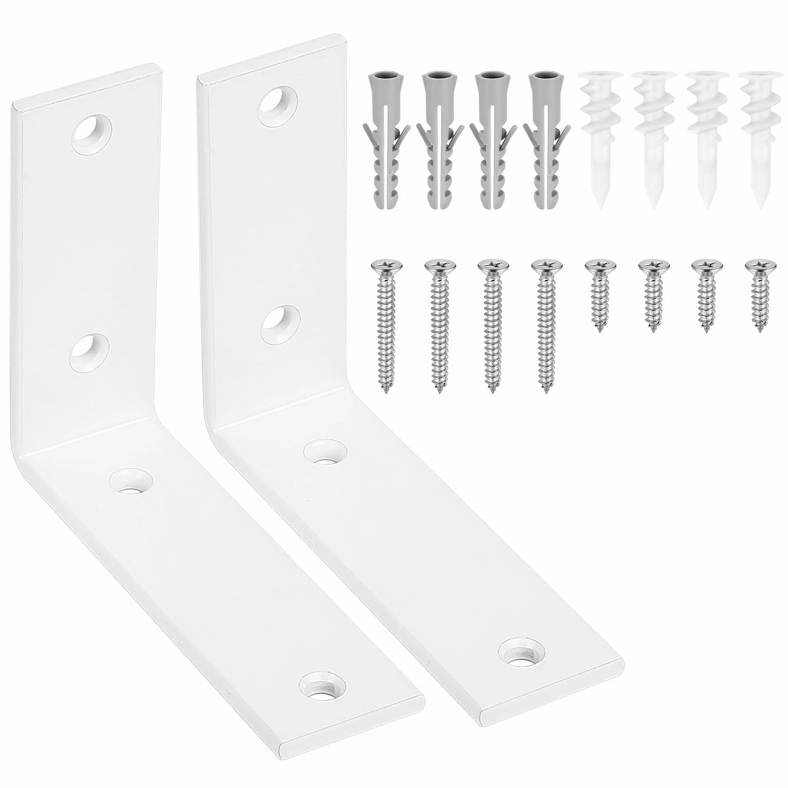 Wspornik regałowy metalowy 90 stopni 125x100x38 biały do dużych obciążeń