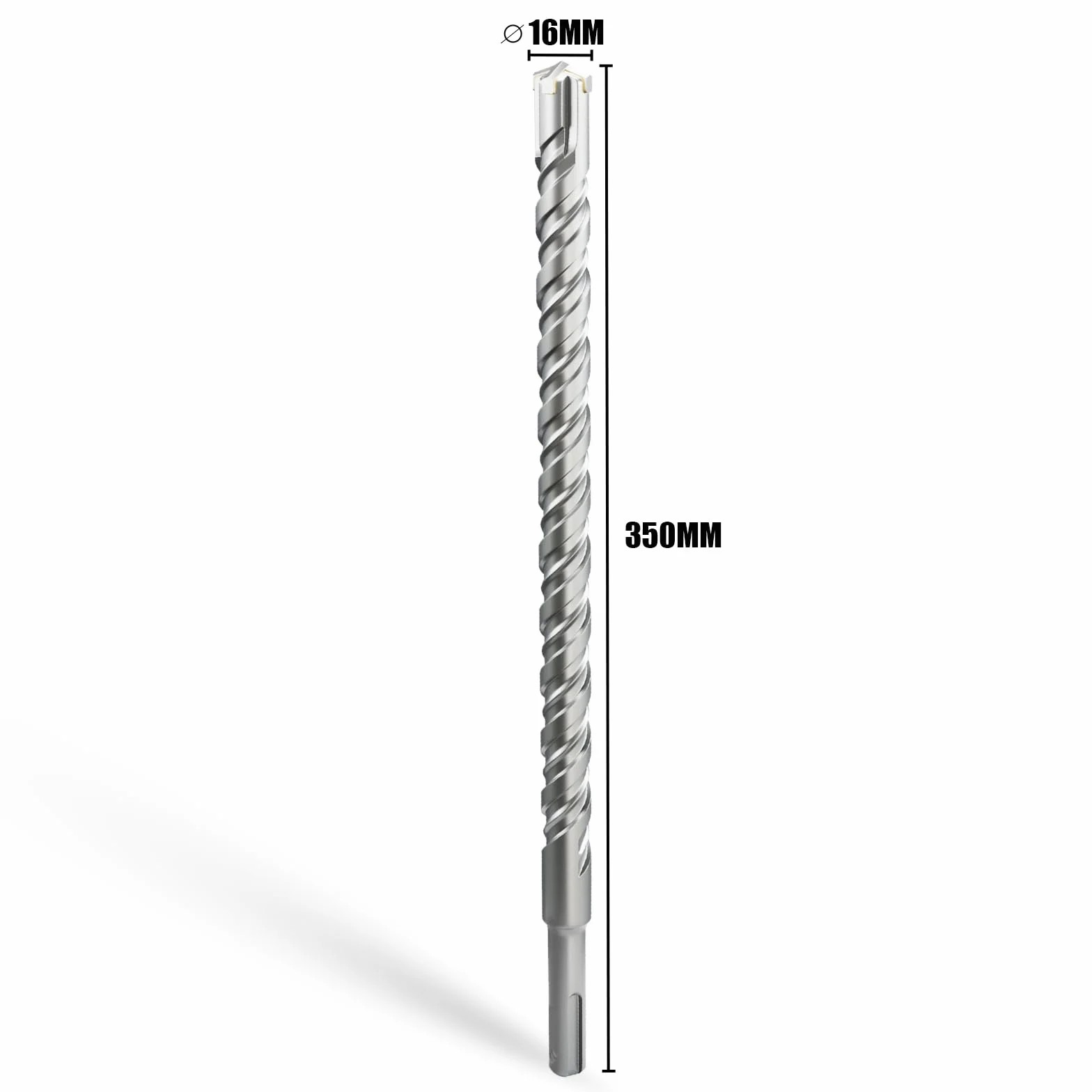 CSOOM SDS Plus wiertło 16 x 350 mm, profesjonalne wiertło do betonu, idealne do wiercenia w kamieniu, betonie, kamieniu naturalnym, murze ceglanej