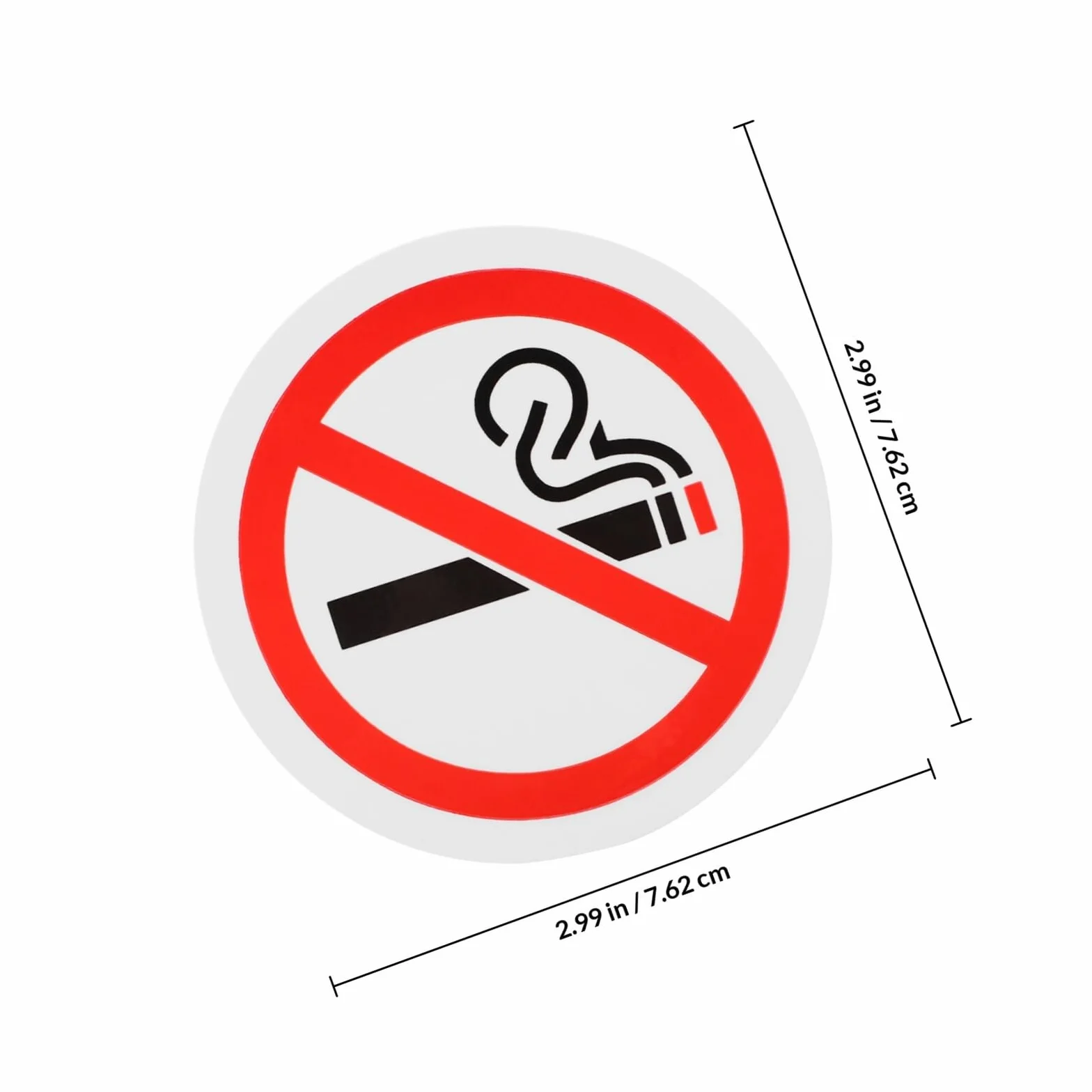 20 Sztuk Naklejki Zakaz Palenia Ścienny No Smoking Sign Czerwone Łatwe Do Naklejenia Silne Przyleganie Do Wnętrz Publicznych Miejsc