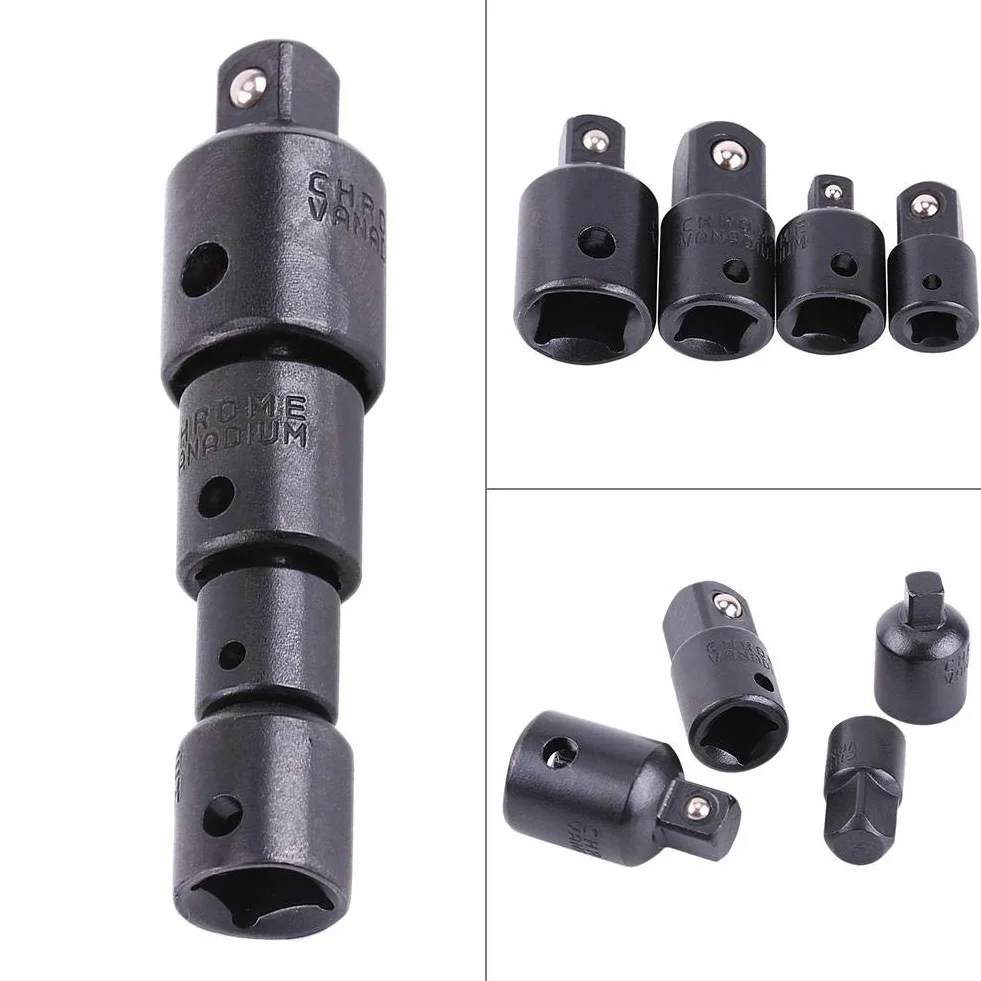 Steckdosen Reduzierer Set, 4-teilige Steckdosen Schraubendreher Konverter Set 1/2 ", 3/8", 1/4 "Steckschlüsseladapter Stecker auf Buchse 1/2" (M) - 3/8 "(F), 3/8" (M) - 1/4 "(F)