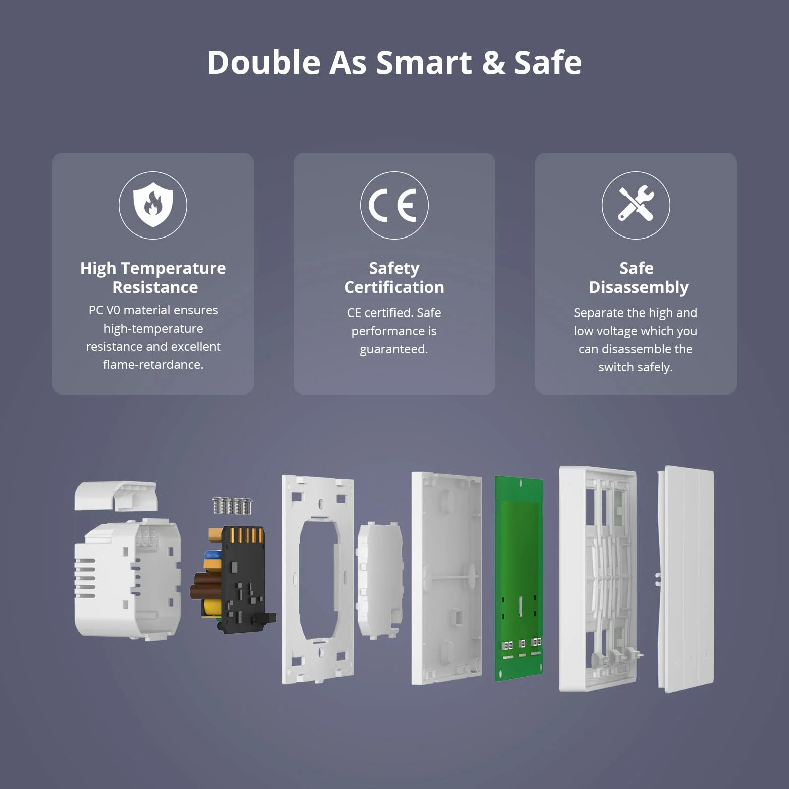 SONOFF Inteligentny przełącznik ścienny WiFi, M5 Matter 2 Gang Type 86 z synchronizacją, sterowaniem głosowym, kompatybilny z Matter i Alexa oraz Google Home (wymagany przewód neutralny)