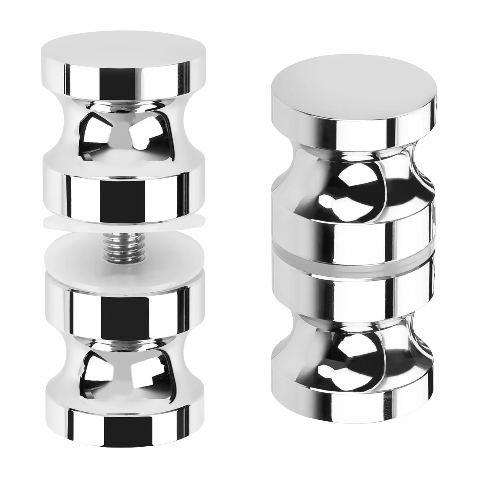 2 sztuki gałek do drzwi prysznicowych, ze stopu aluminium, dwustronne drzwi prysznicowe, klamka do kabiny prysznicowej, podwójne gałki do drzwi prysznicowych, szklane drzwi