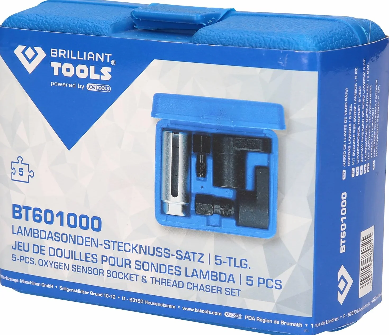 BRILLIANT TOOLS BT601000 Zestaw nasadek do sond lambda 5-szt