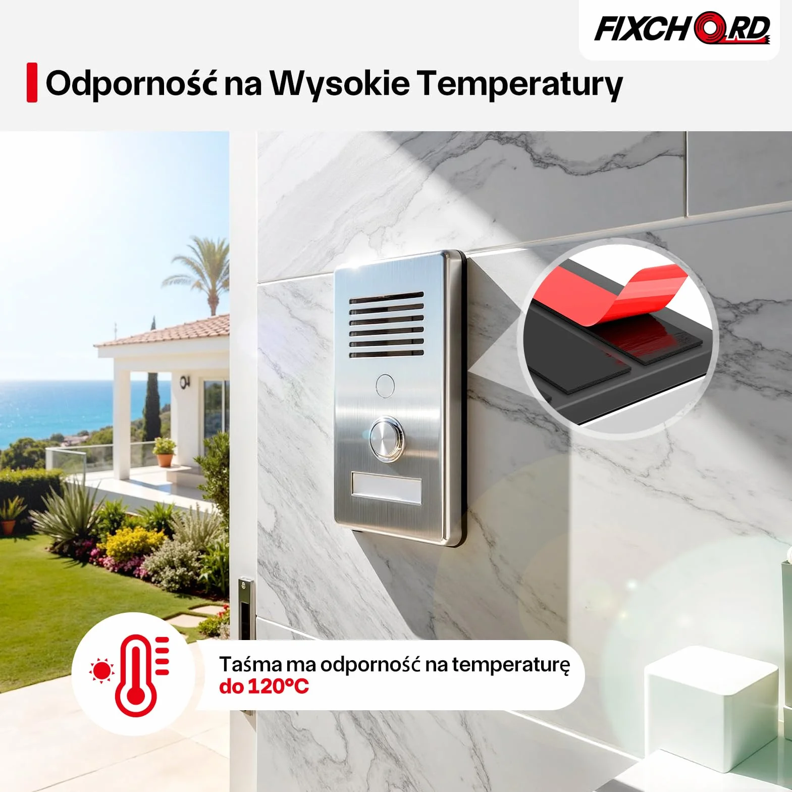 Taśma Dwustronna Heavy Duty 10m×25mm Wodoodporna Akrylowa Piankowa Montażowa