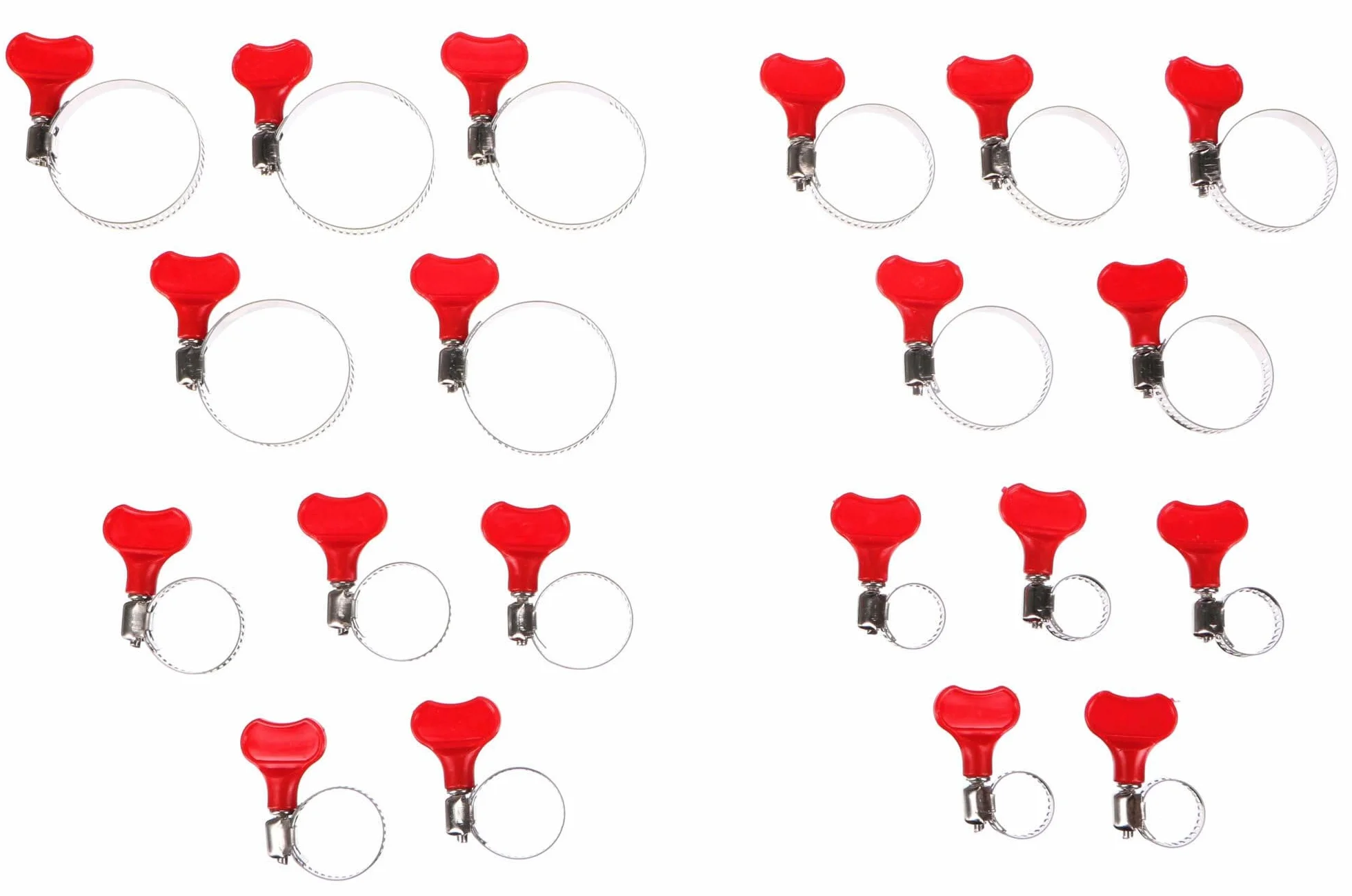 MECHANIC CONNECT SET 20 | Zestaw opasek zaciskowych z motylkiem | 10–44 mm | 20 sztuk | Stal nierdzewna