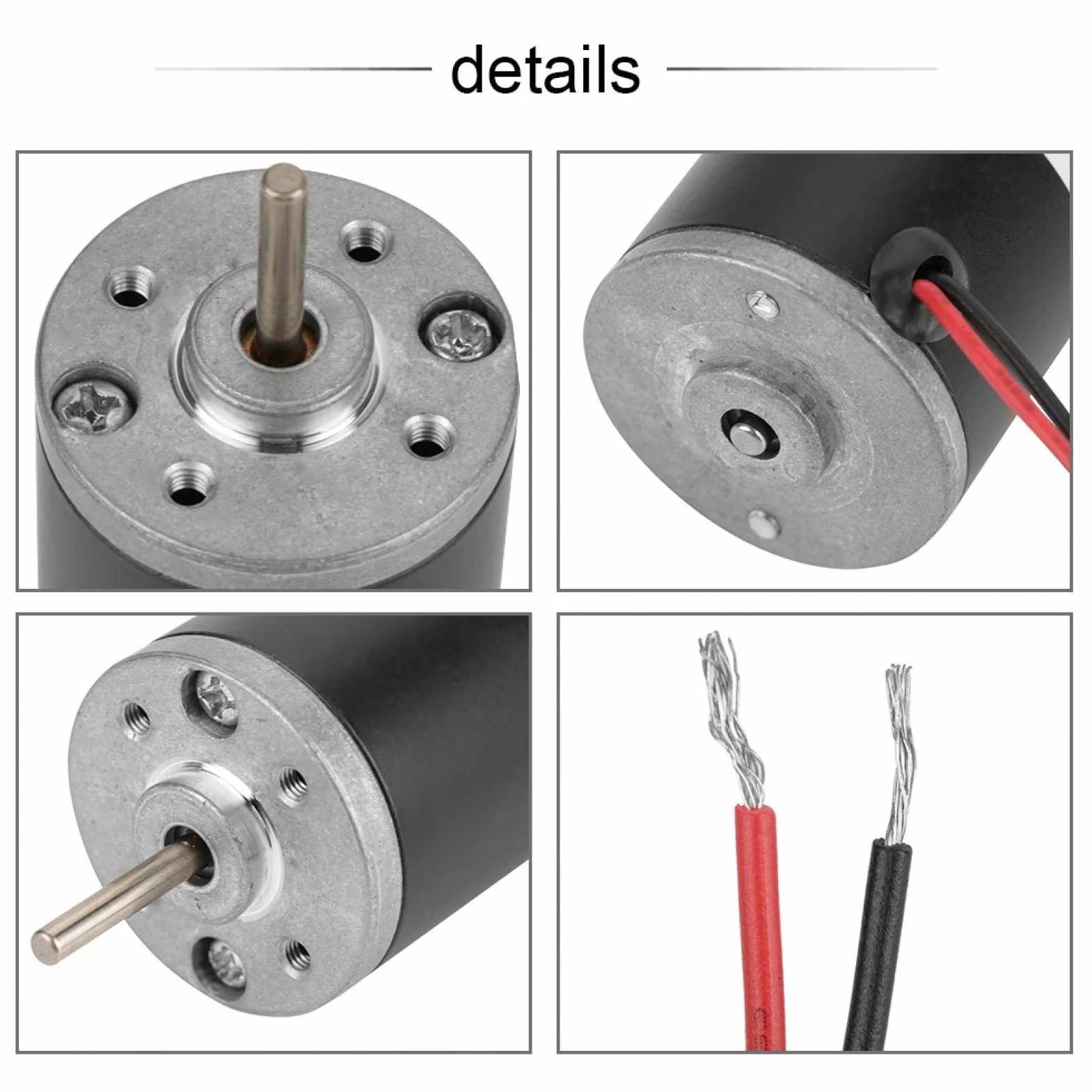 Silnik prądu stałego z magnesami trwałymi, 6 V/12 V/24 V, 21 W, wysoka prędkość CW/CCW, silnik szczotki węglowej DC, do generatora DIY (12 V 4000 obr./min)