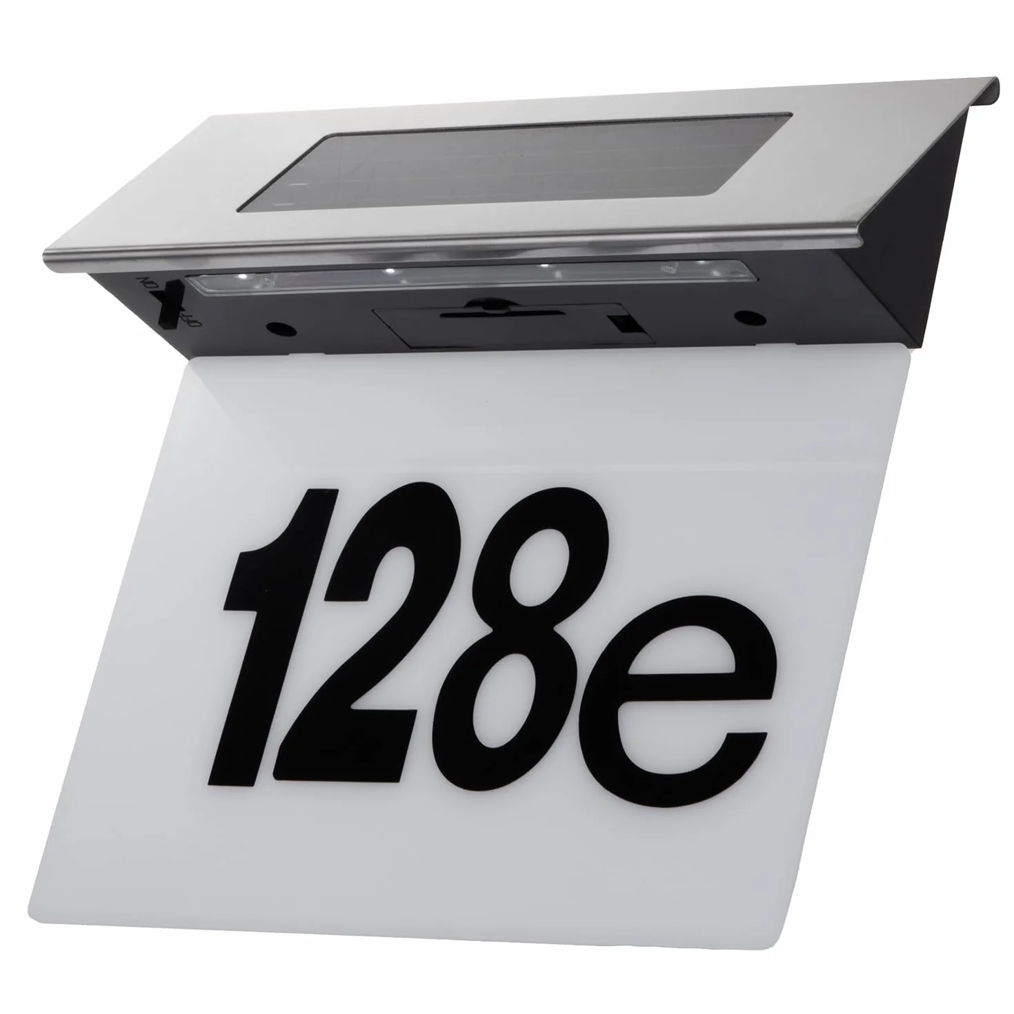 Maclean MCE423 Solarna Lampa LED z Numerem Domu, IP44, 1W, 60lm, 6000K, Akumulator 600 mAh, 2,5V DC 70mA
