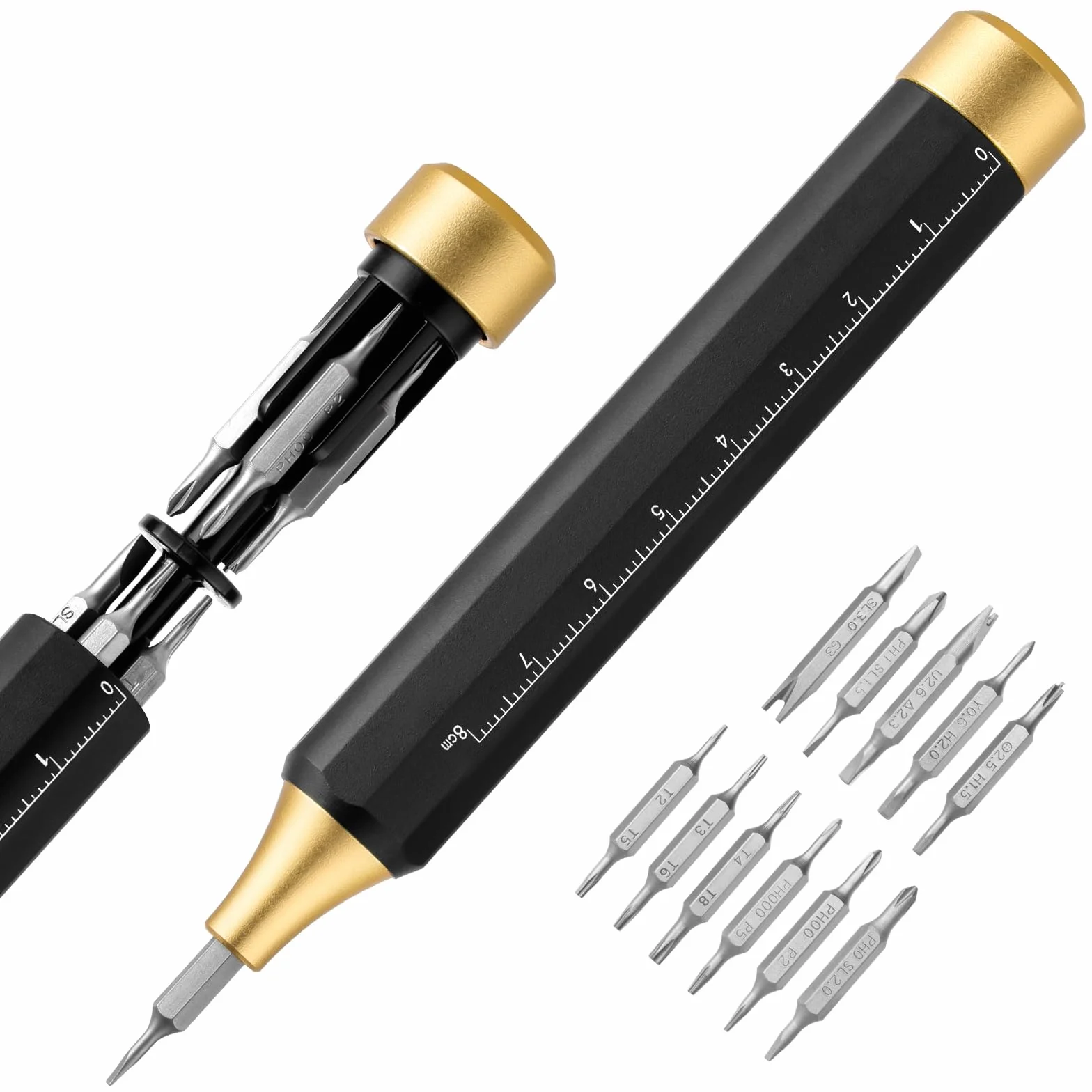 OSDUE Zestaw wkrętaków, Mini Precision 22 w 1, magnetyczny śrubokręt, uchwyt do T2, T3, T4, T5, T6, T8, P5, do telefonów komórkowych, tabletów, komputerów, okularów naprawczych