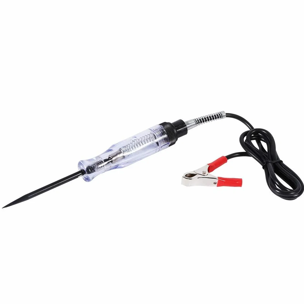 EVGATSAUTO Tester obwodu napięcia samochodu 6V 12V 24V DC długa sonda