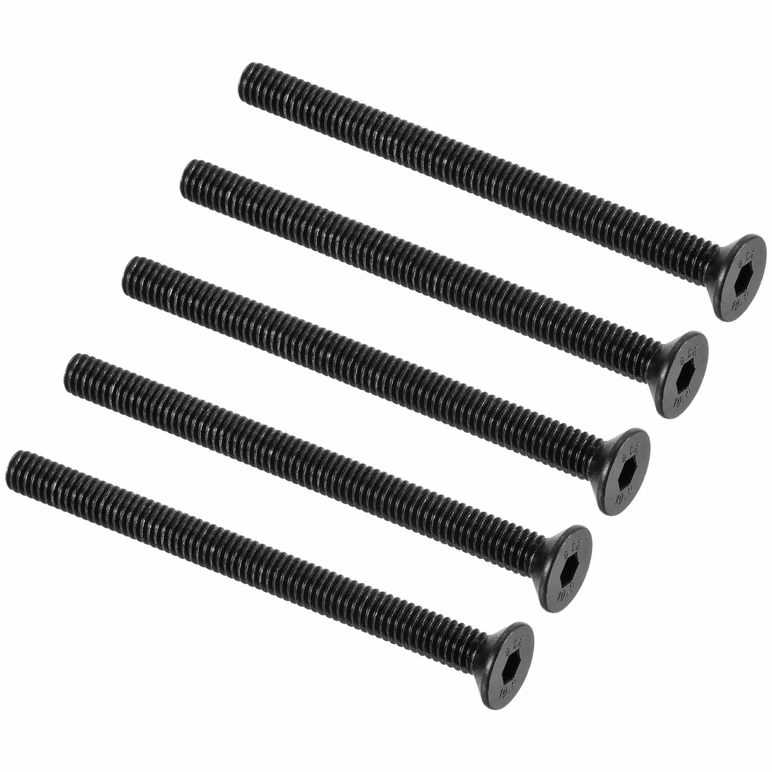 QUARKZMAN M4 x 50 mm Hex cokół płaski łeb śruby z łbem stożkowym x 20 szt. 10,9 stopowa stal cokół nasadka łeb śruby do maszyn i mebli, [czarna]