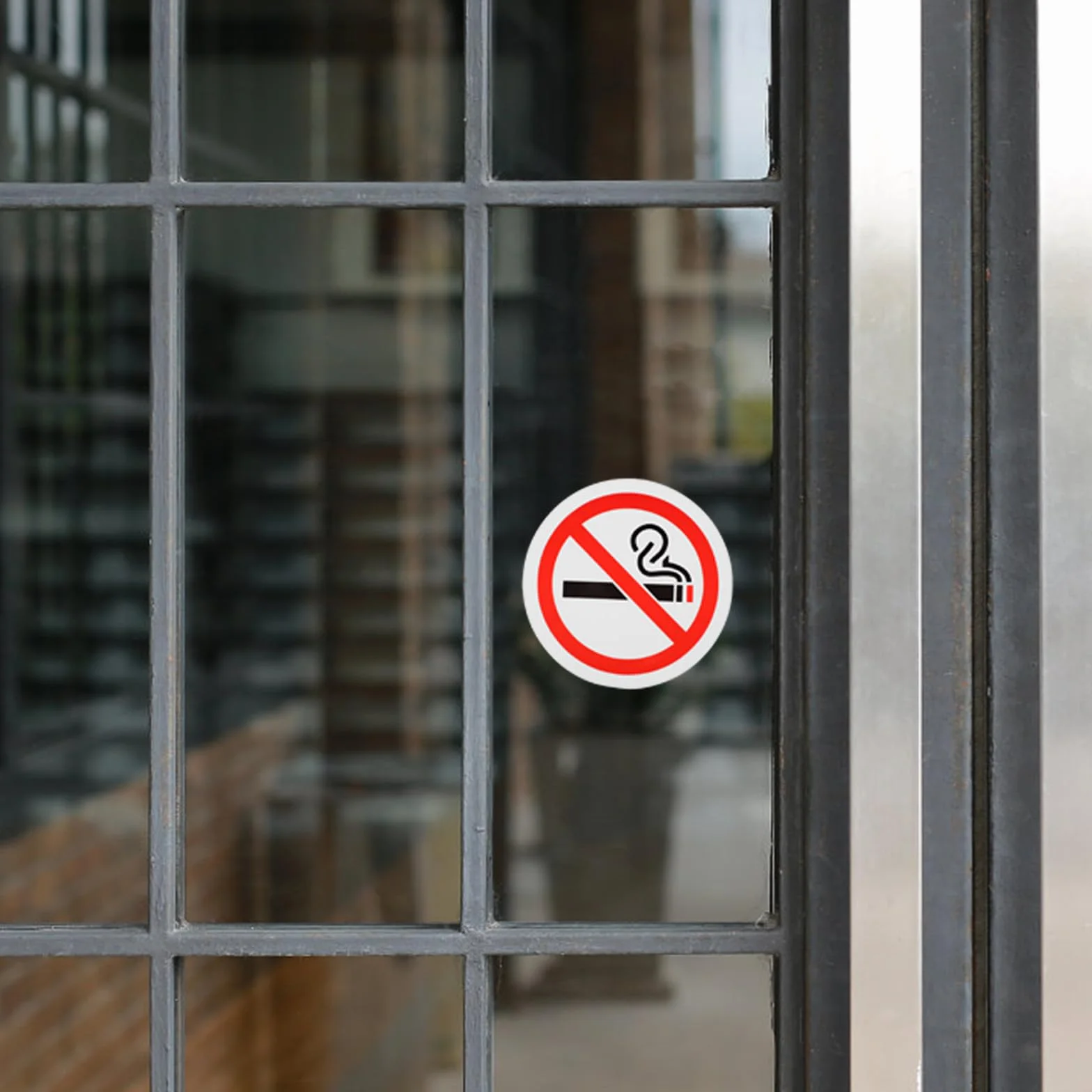 20 Sztuk Naklejki Zakaz Palenia Ścienny No Smoking Sign Czerwone Łatwe Do Naklejenia Silne Przyleganie Do Wnętrz Publicznych Miejsc